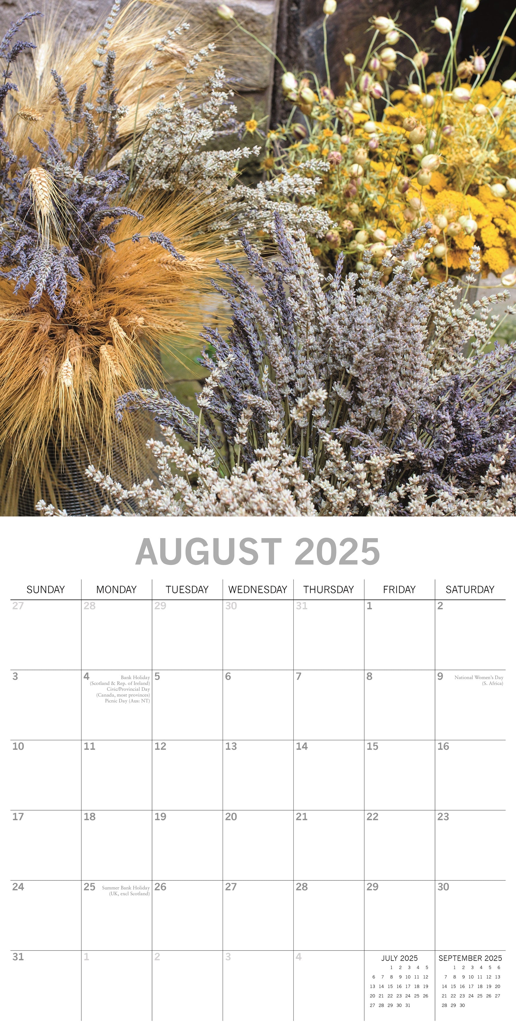 2025 Dried Flowers - Square Wall Calendar