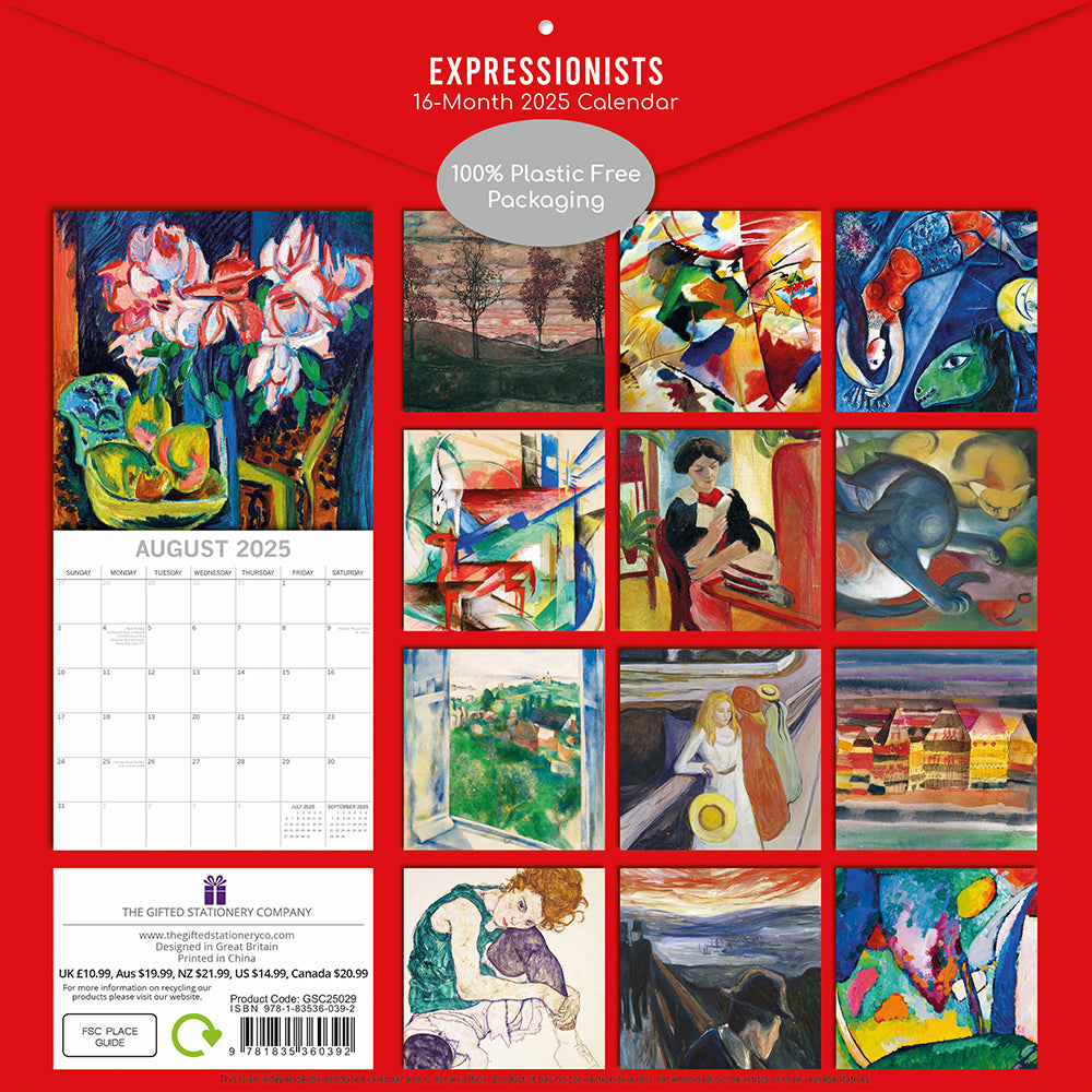 2025 Expressionists - Square Wall Calendar