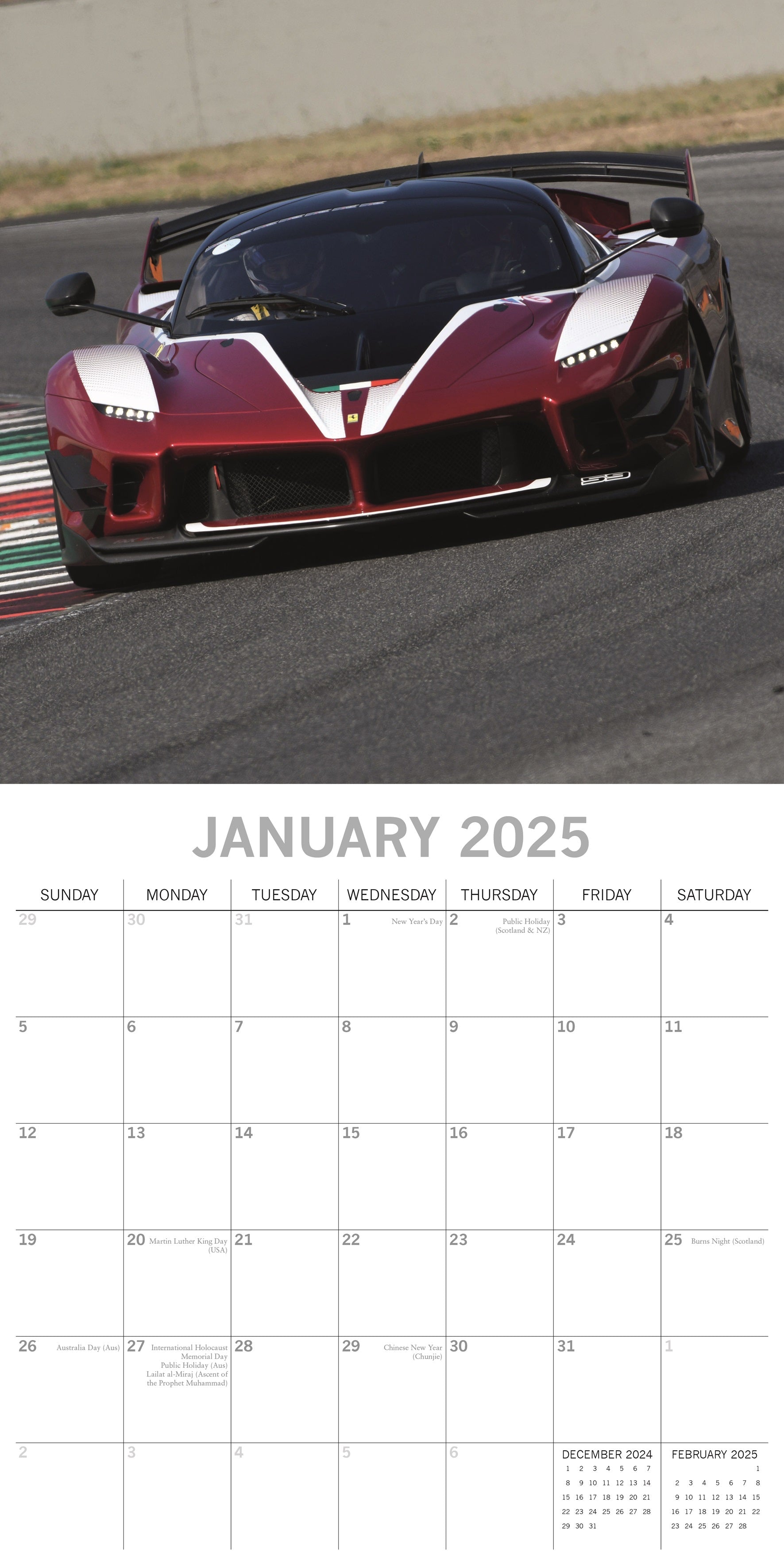 2025 Ferrari - Square Wall Calendar