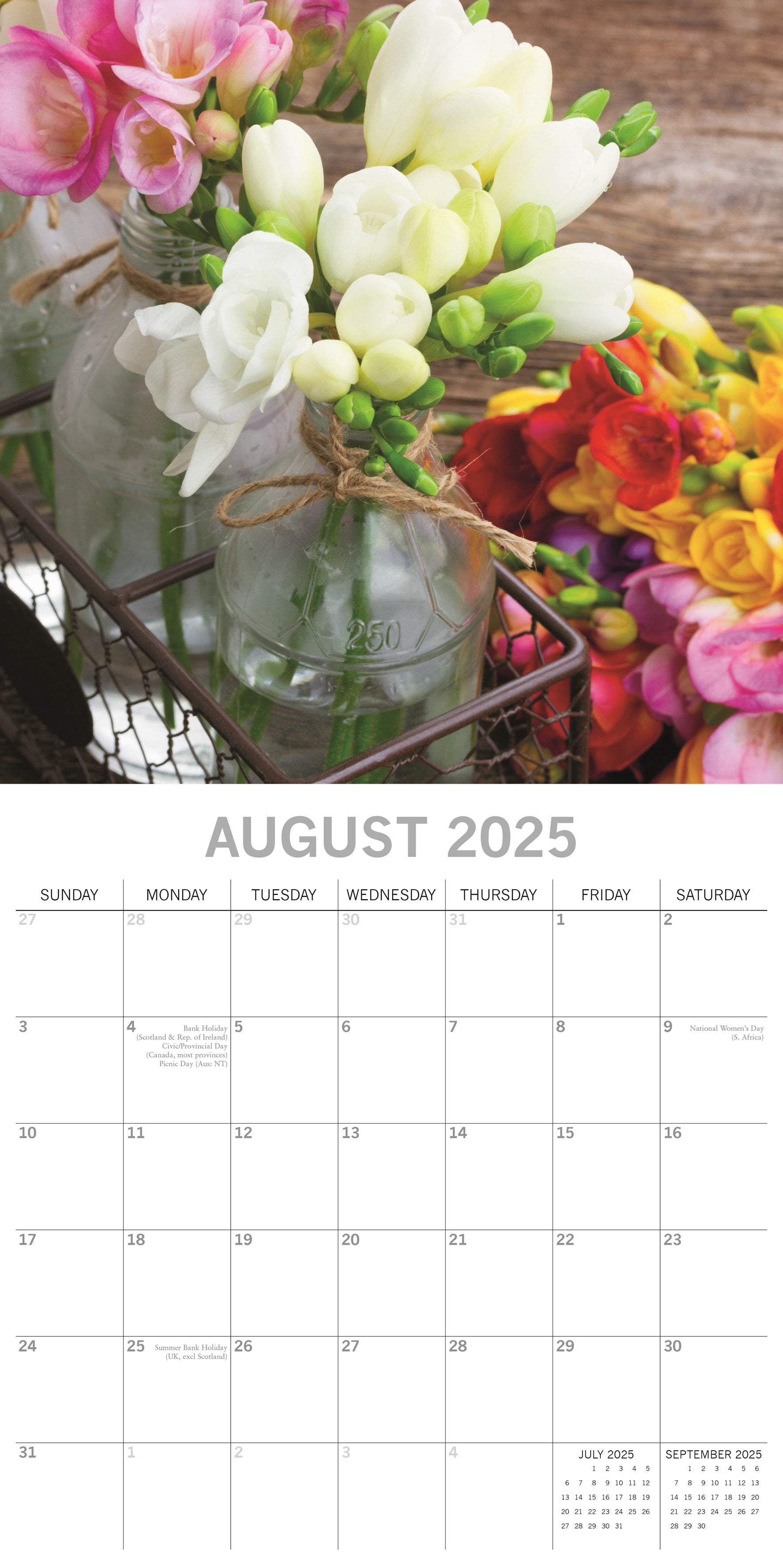 2025 Floral Collection - Square Wall Calendar