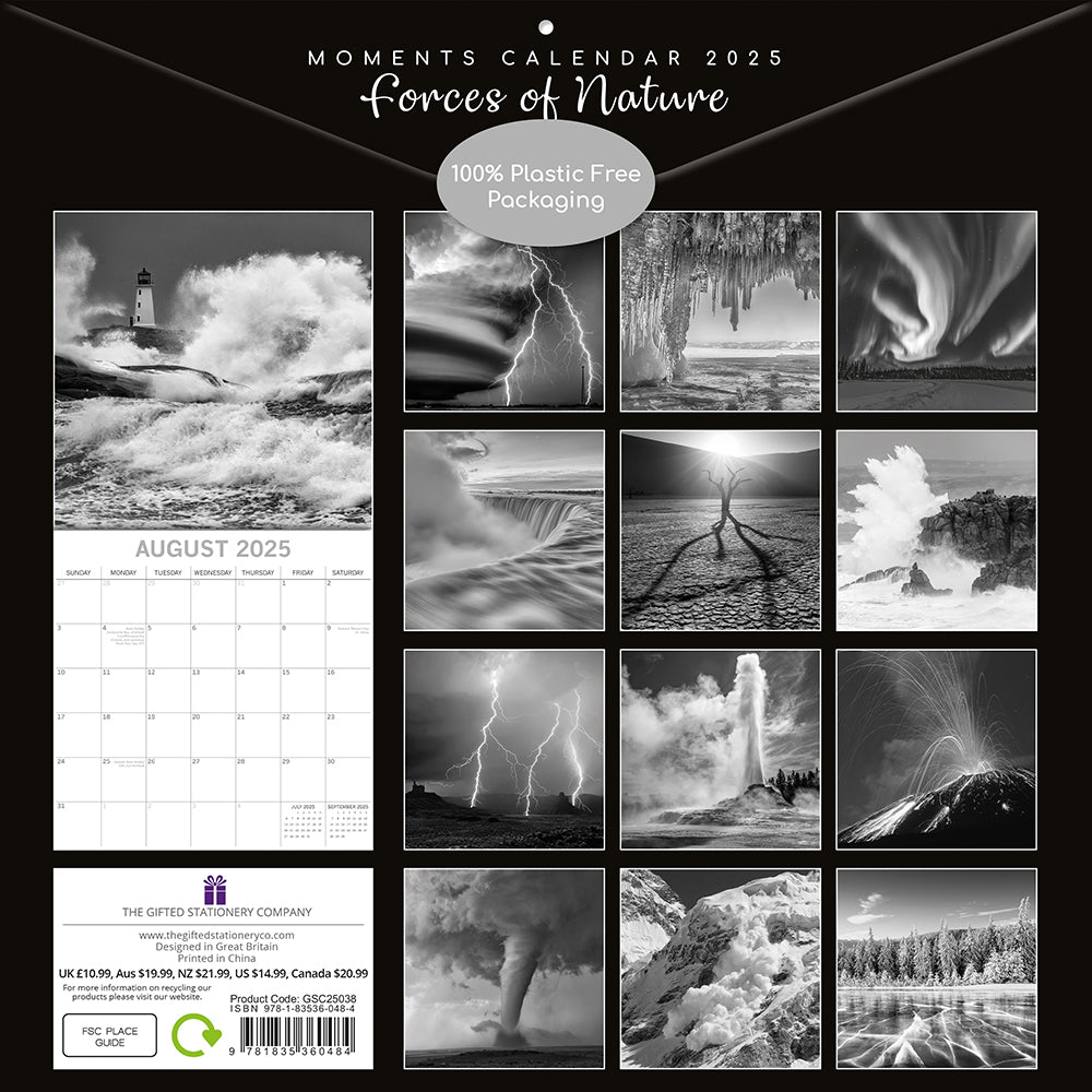 2025 Forces of Nature - Square Wall Calendar