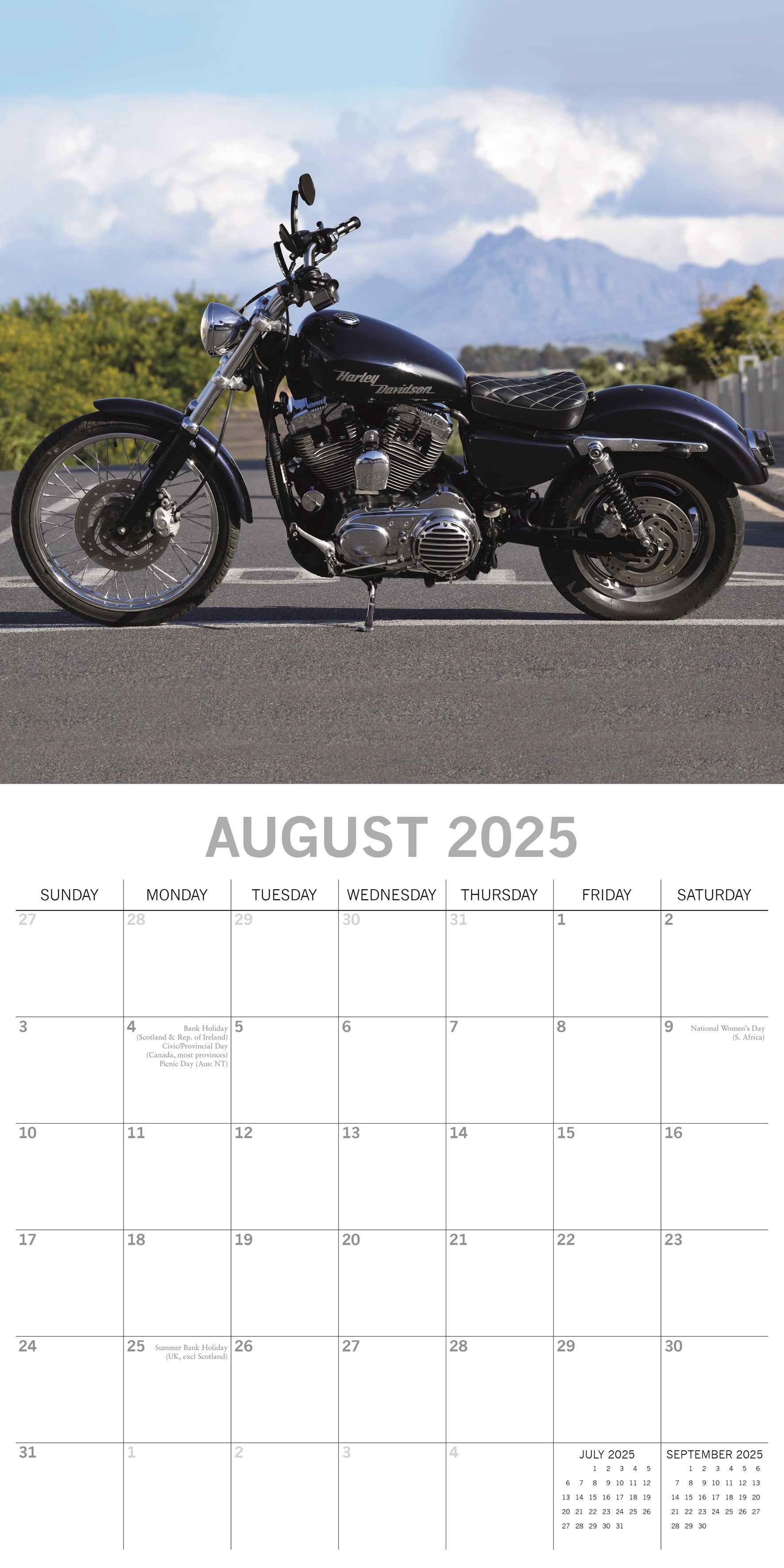 2025 Harleys - Square Wall Calendar