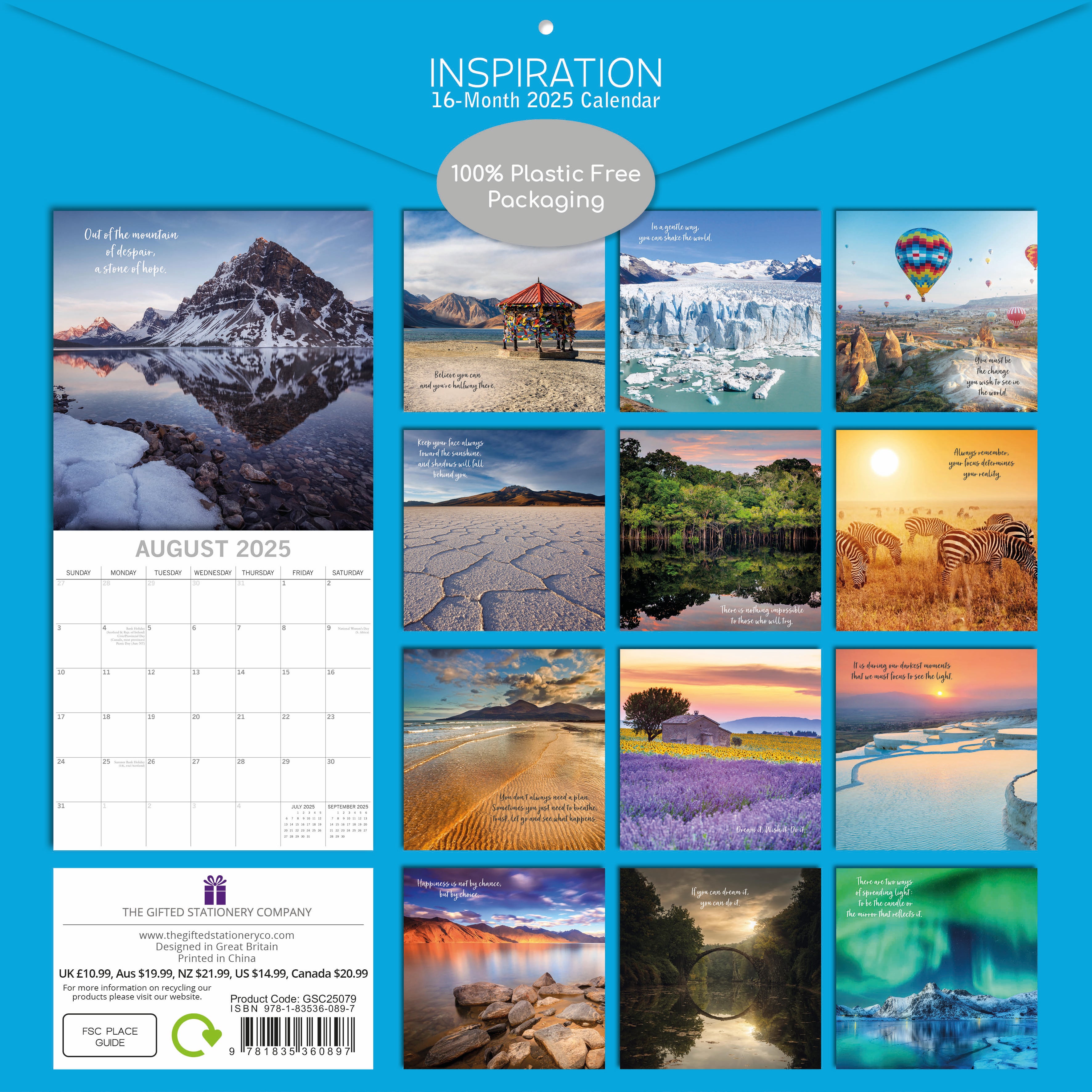 2025 Inspiration - Square Wall Calendar