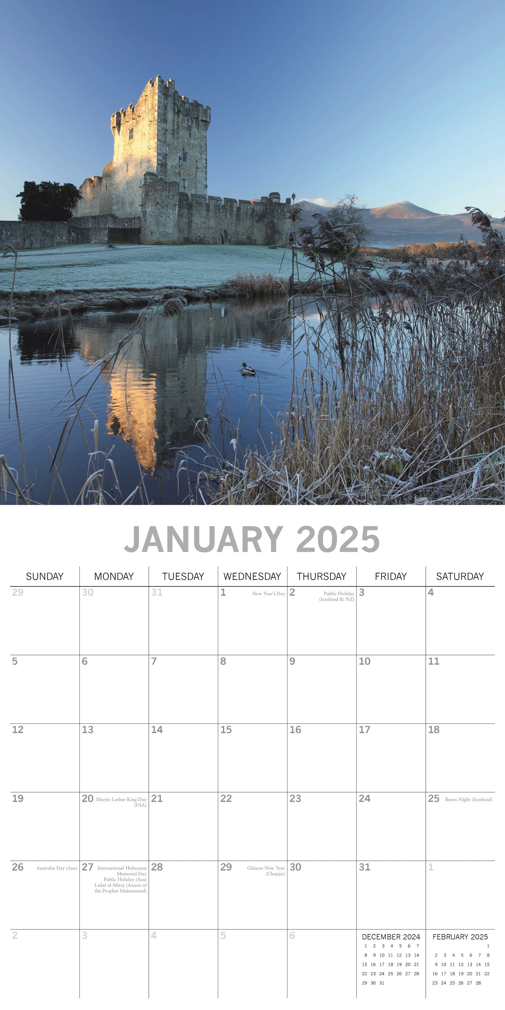 2025 Ireland - Square Wall Calendar