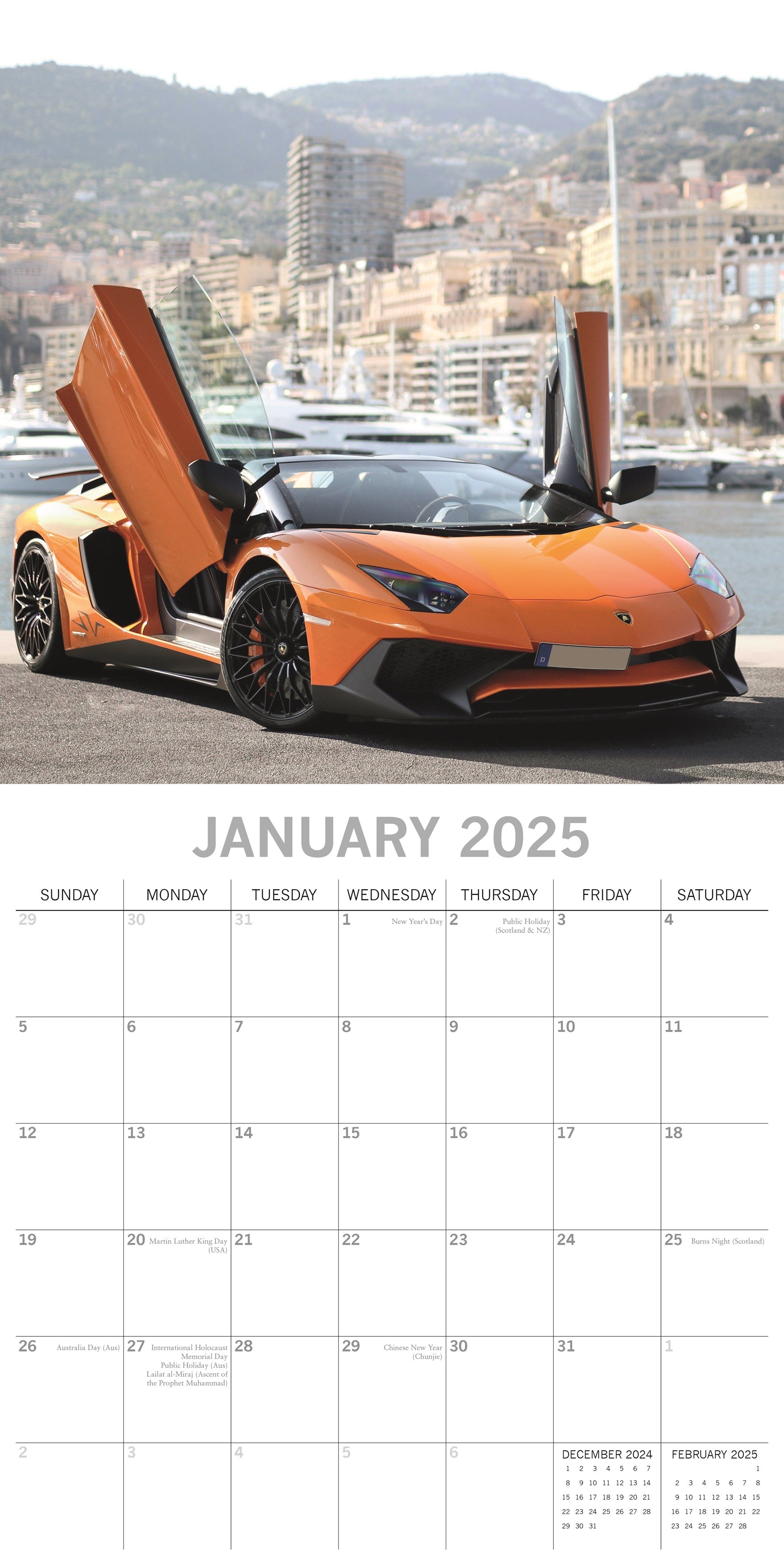 2025 Lamborghini - Square Wall Calendar