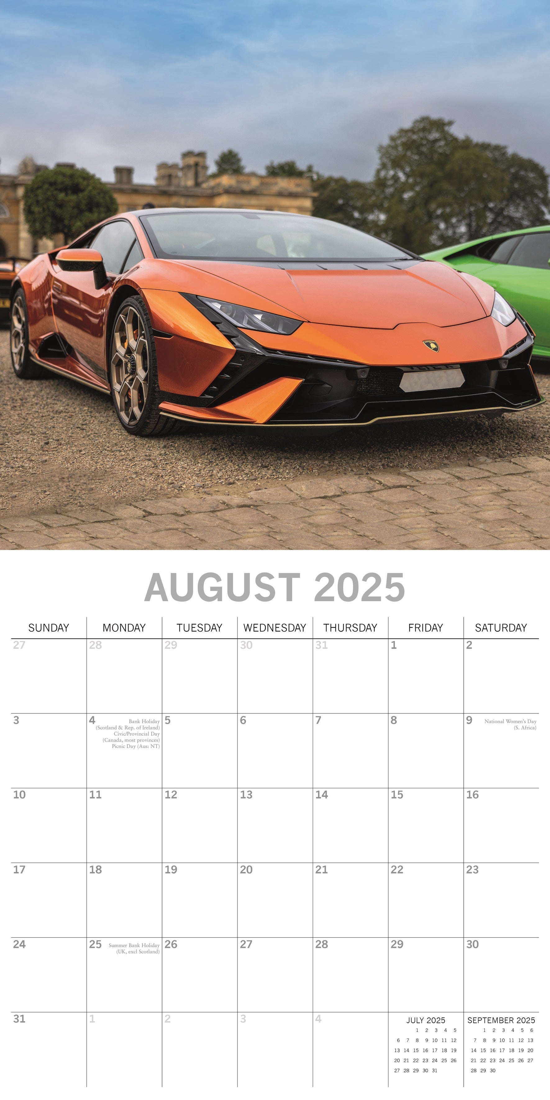 2025 Lamborghini - Square Wall Calendar