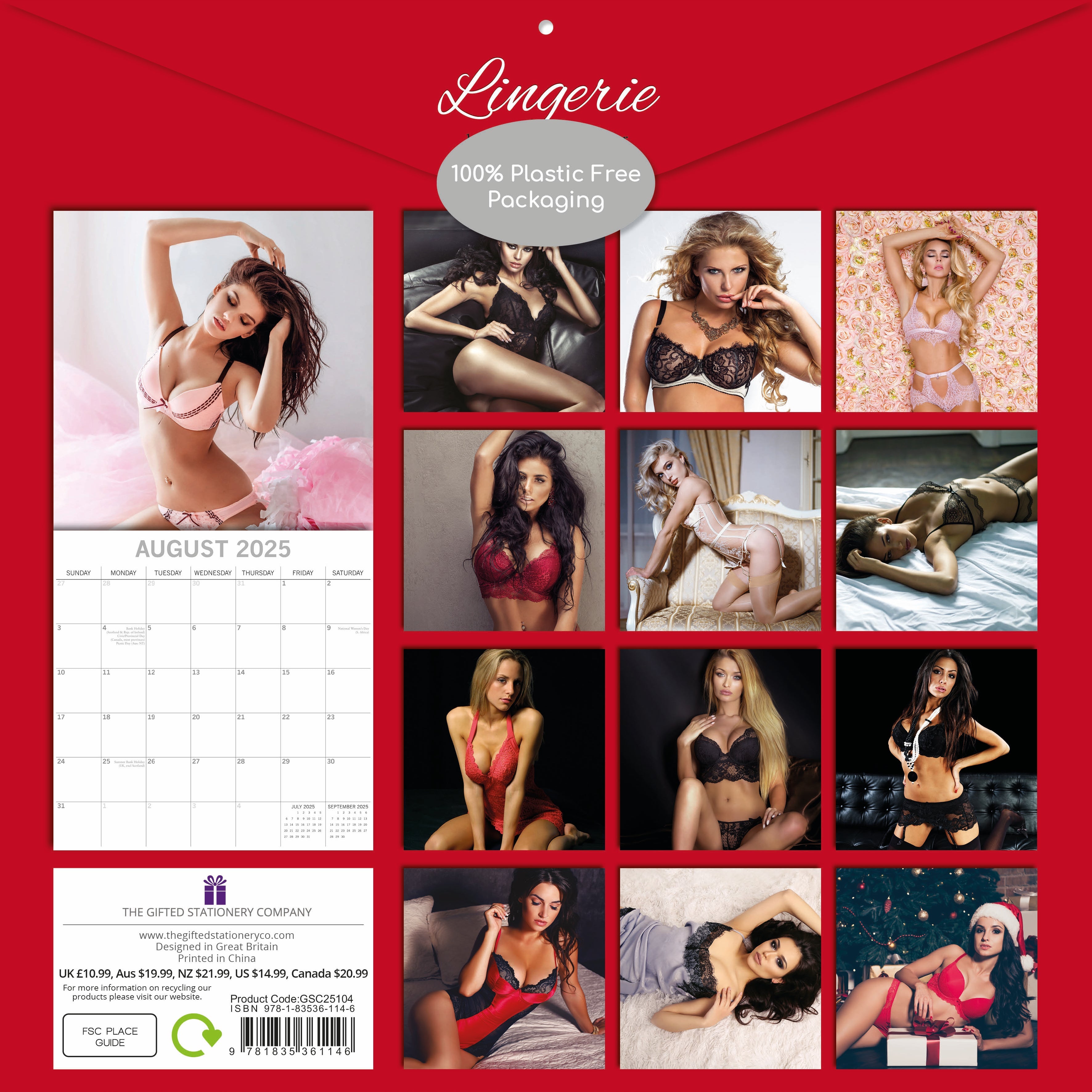 2025 Lingerie - Square Wall Calendar