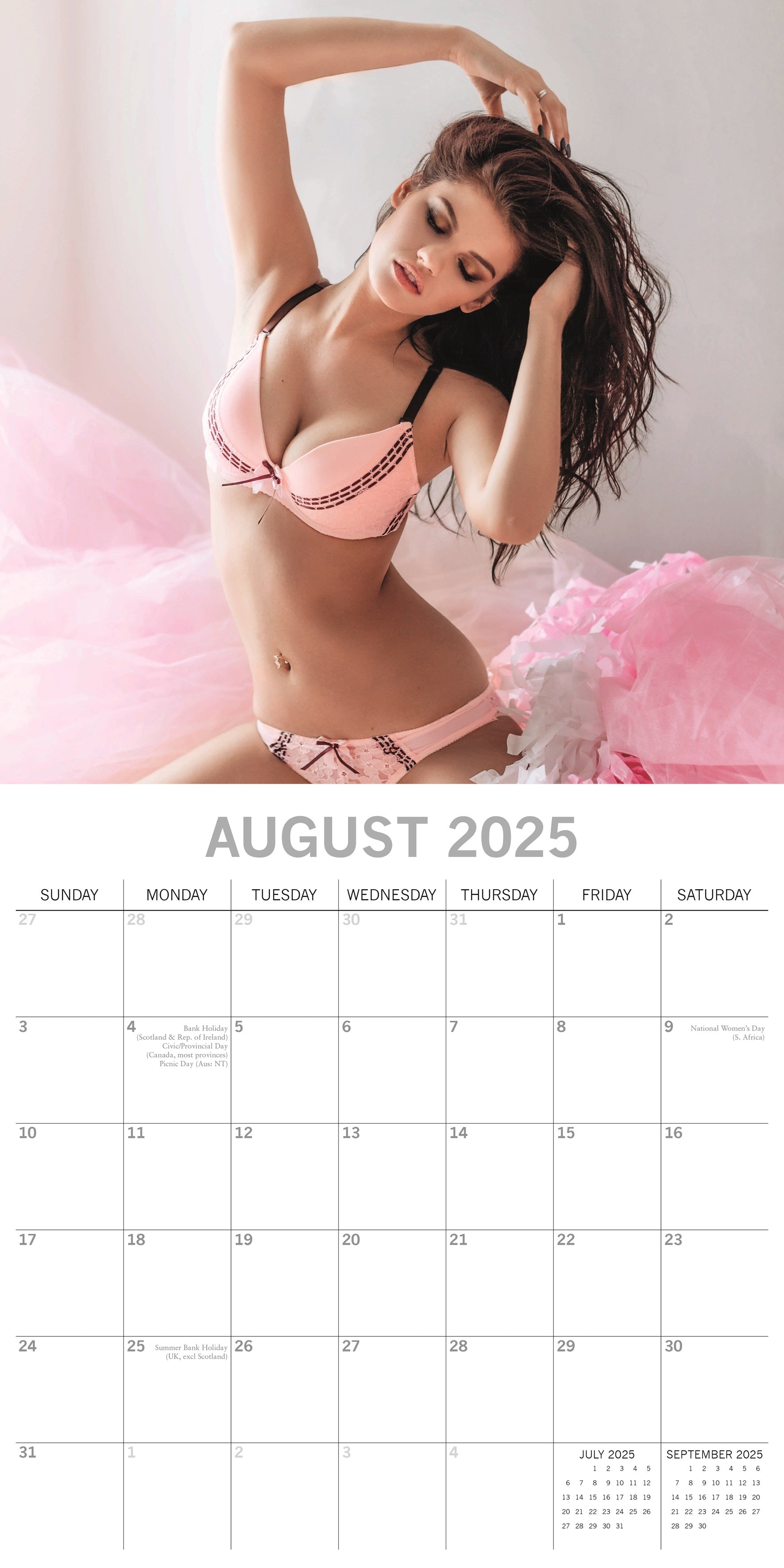 2025 Lingerie - Square Wall Calendar