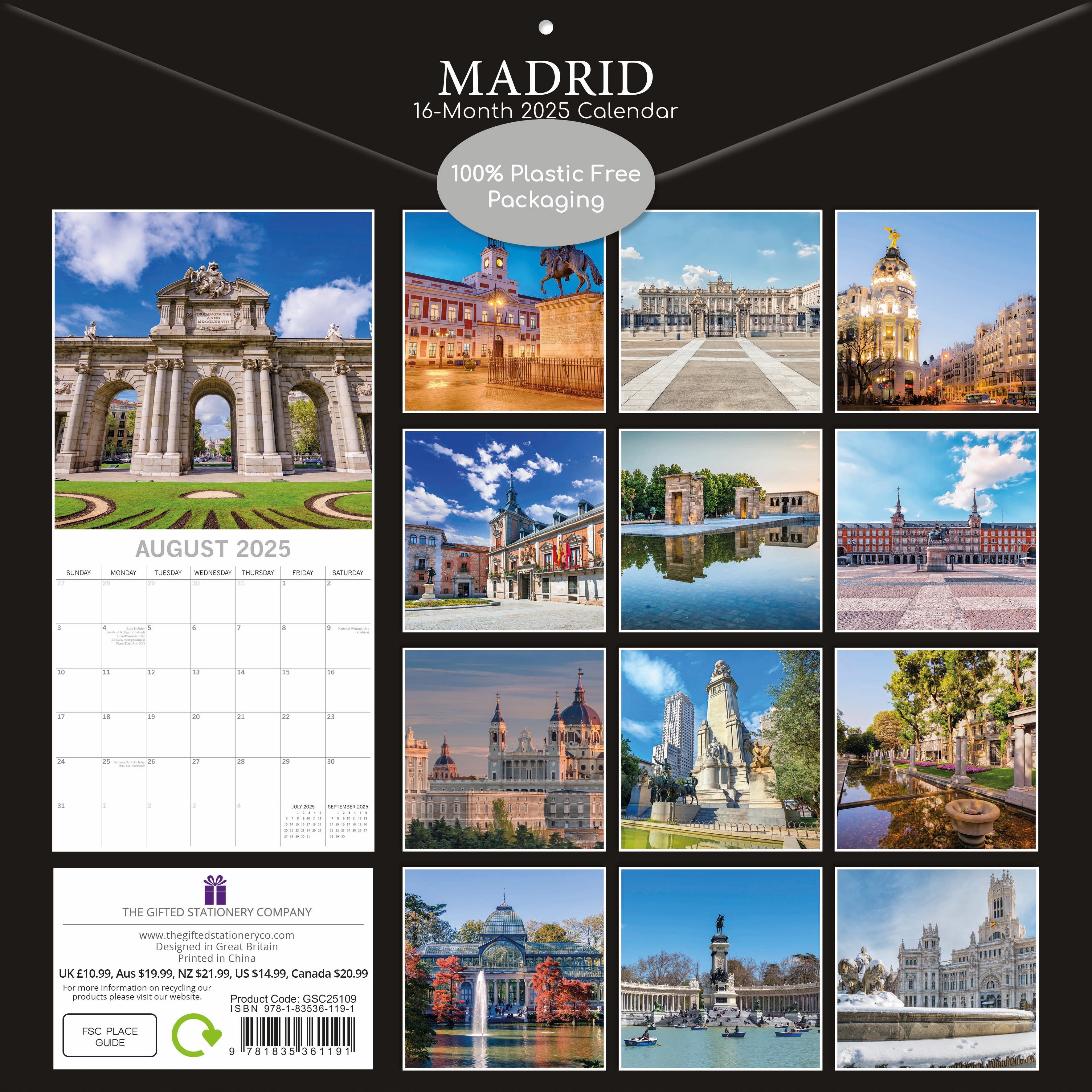 2025 Madrid - Square Wall Calendar