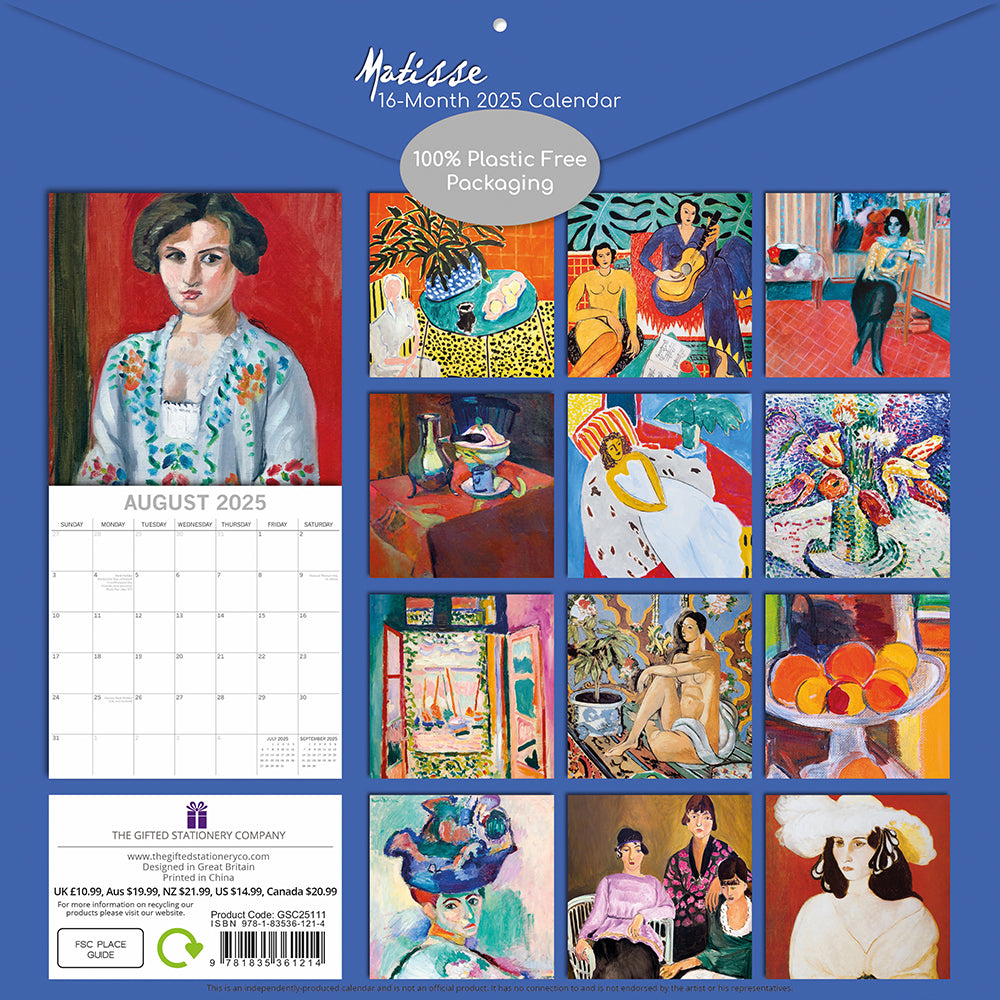 2025 Matisse - Square Wall Calendar