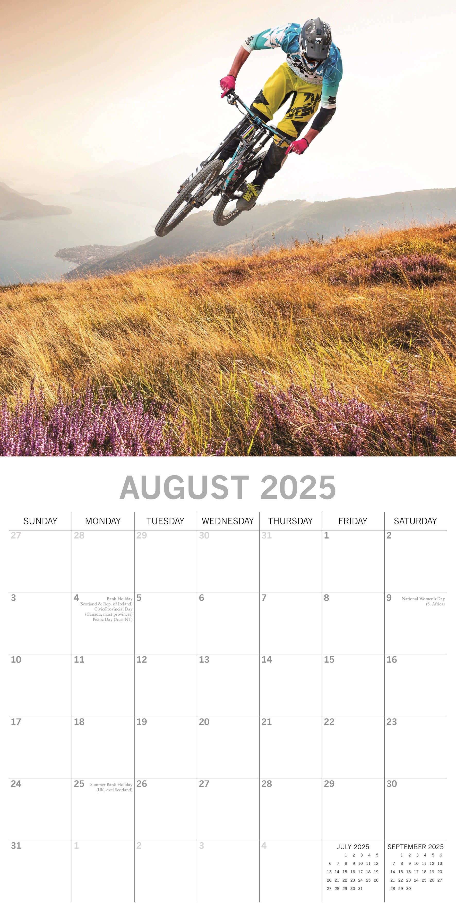 2025 Mountain Biking - Square Wall Calendar