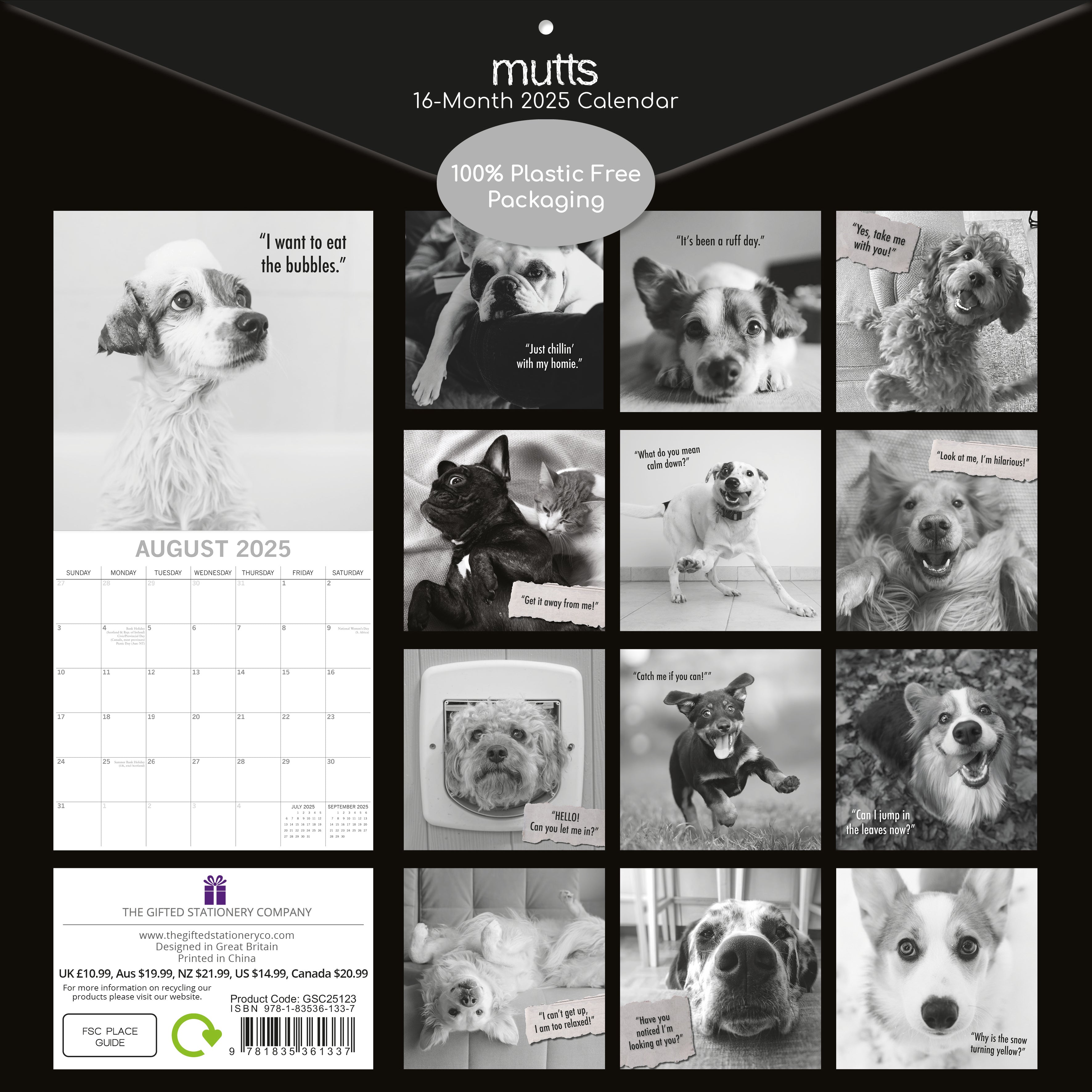 2025 Mutts - Square Wall Calendar