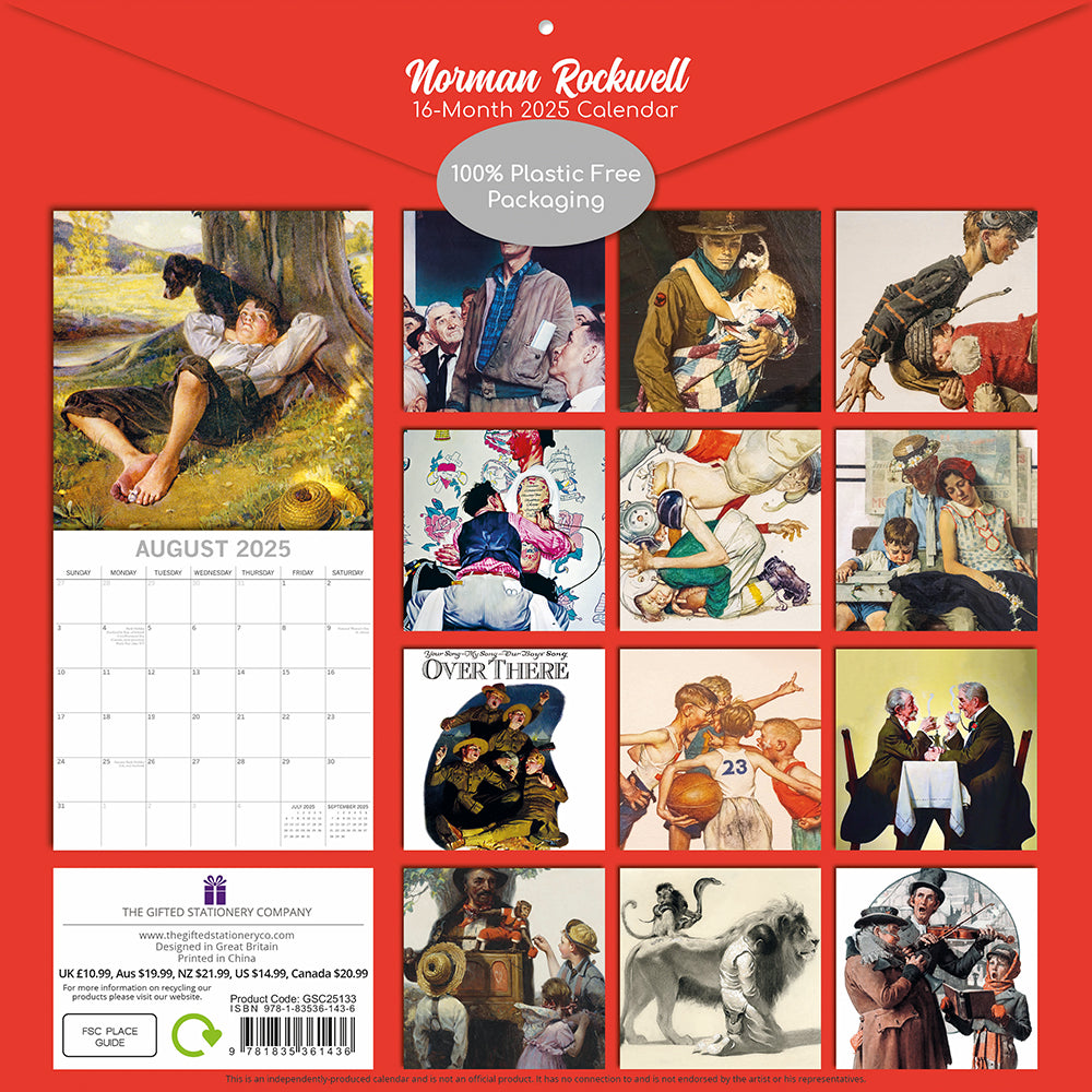 2025 Norman Rockwell - Square Wall Calendar