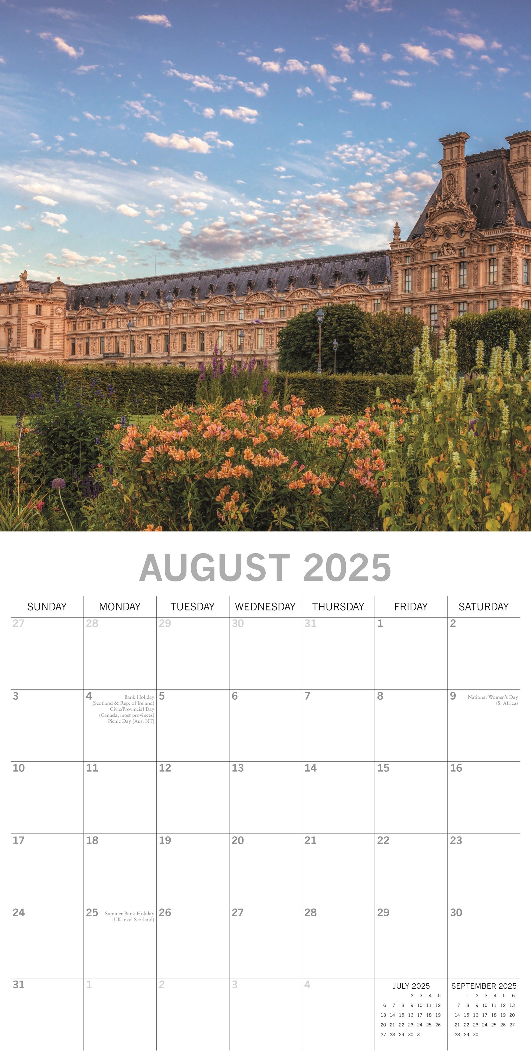 2025 Paris - Square Wall Calendar