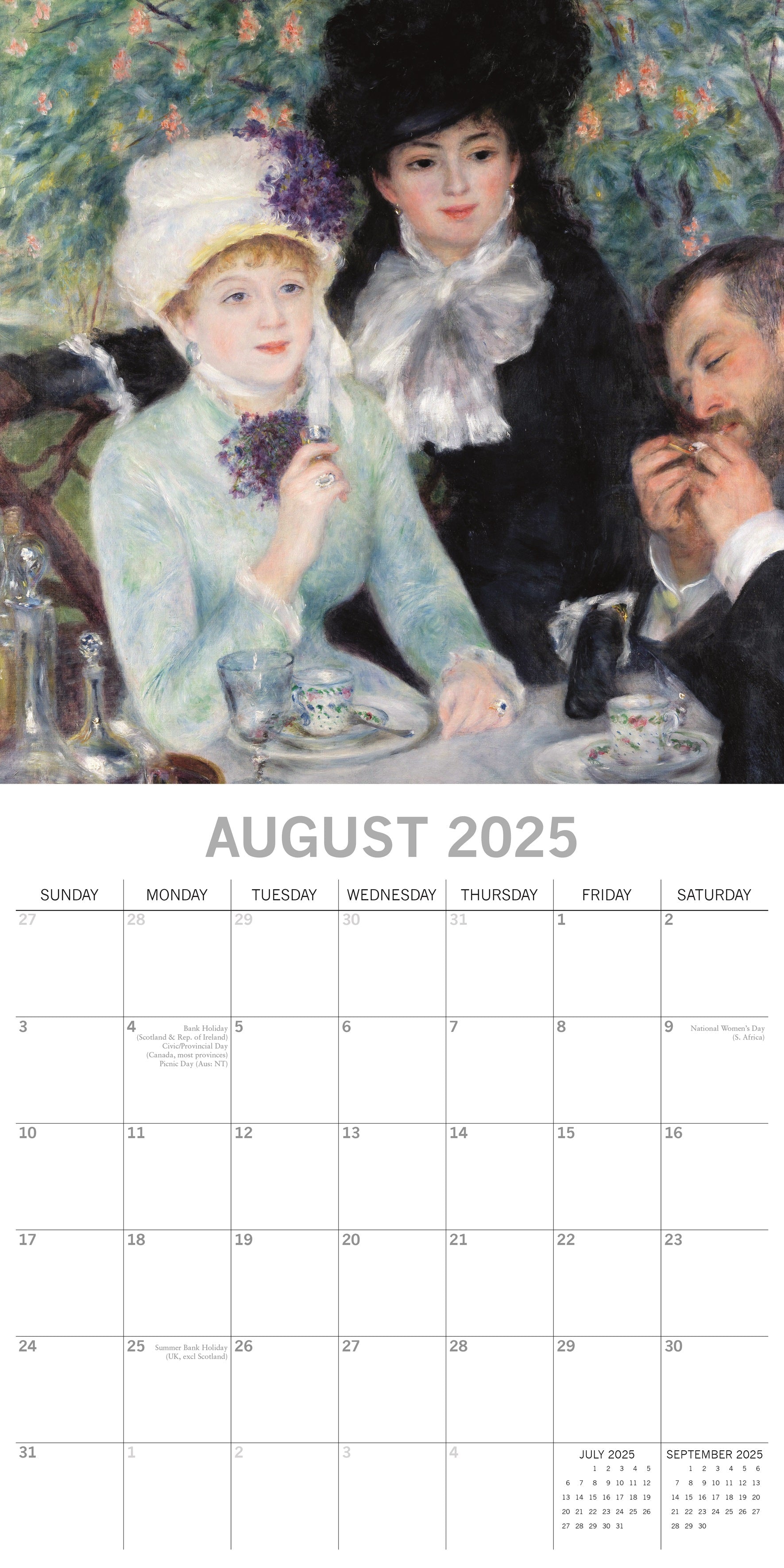 2025 Renoir - Square Wall Calendar