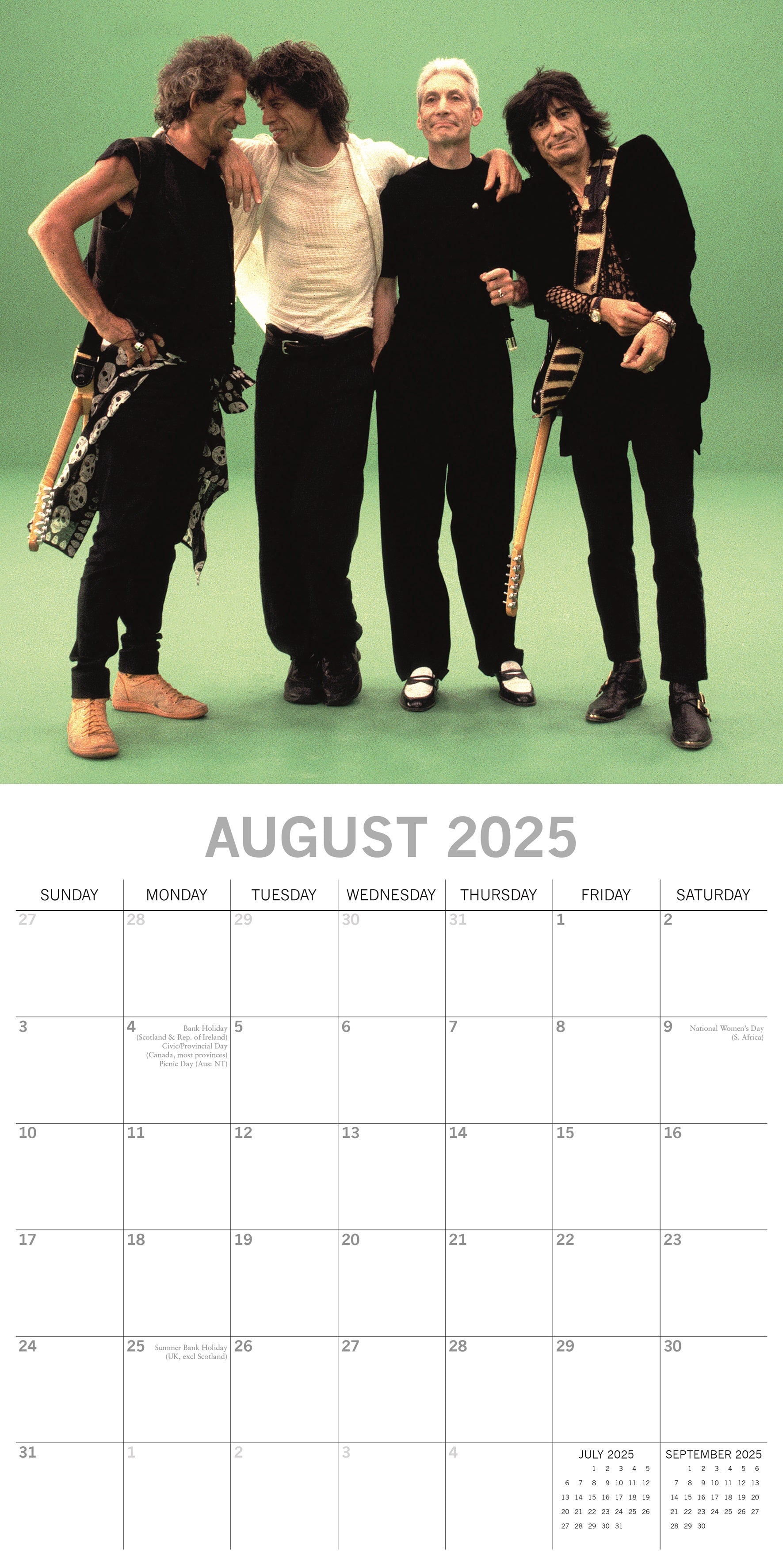 2025 Rolling Stones - Square Wall Calendar