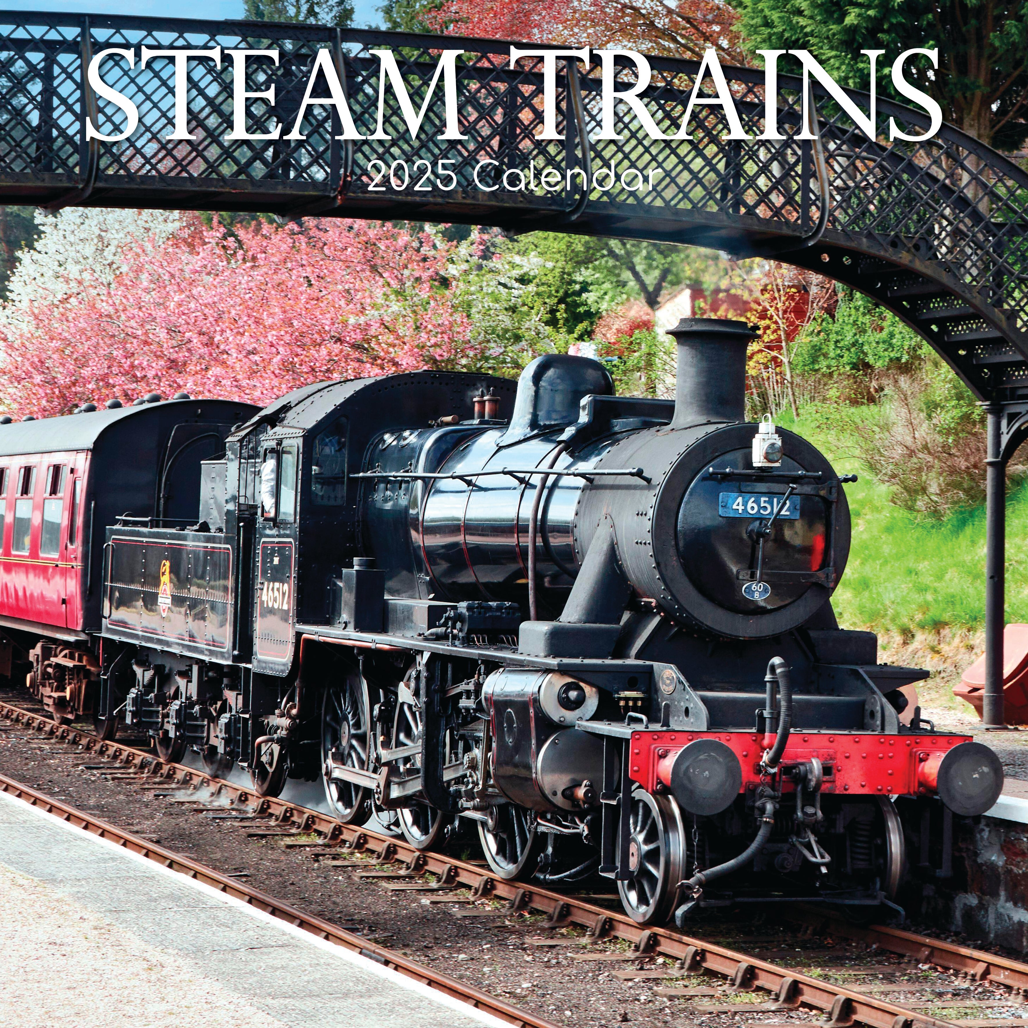 2025 Steam Trains - Square Wall Calendar