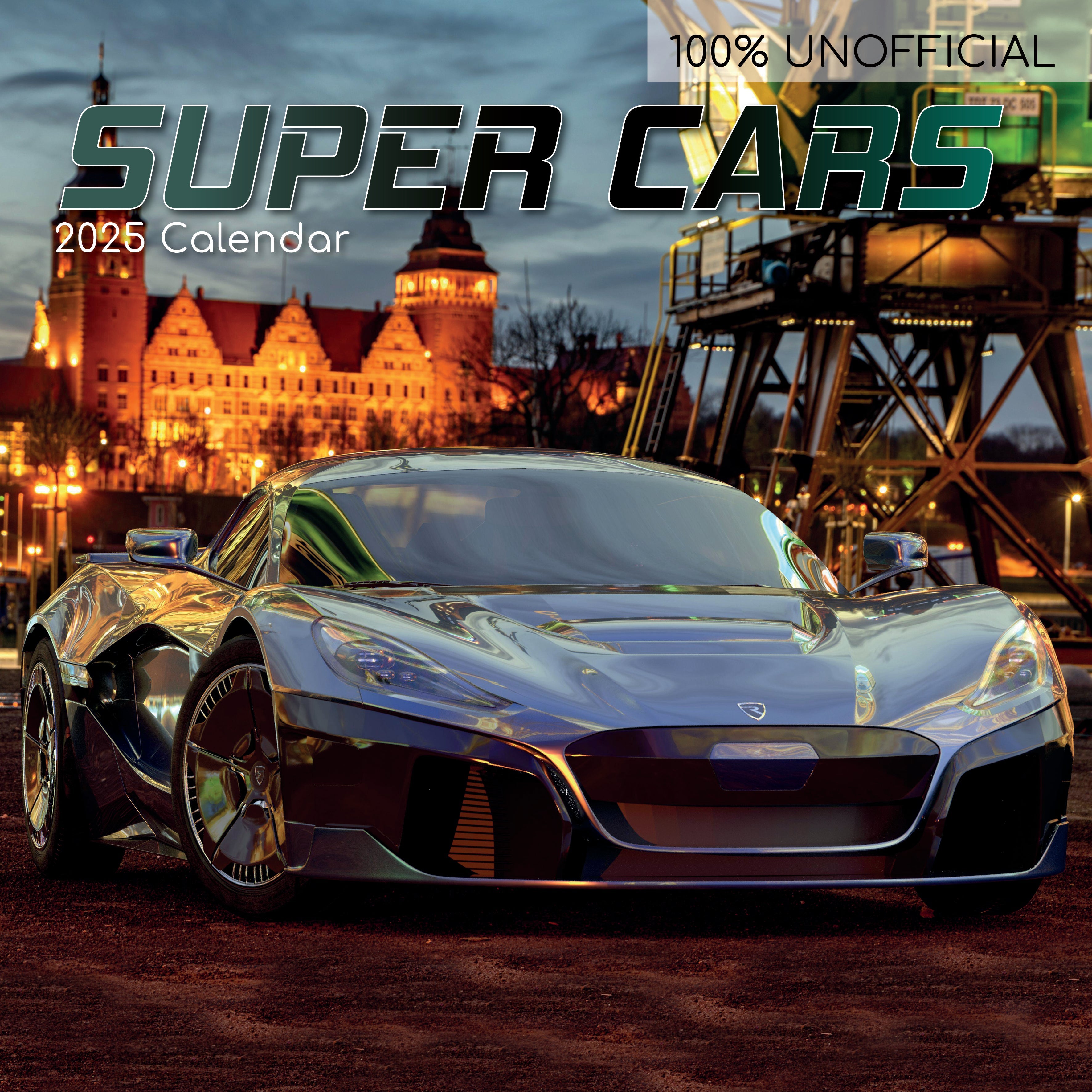 2025 Super Cars - Square Wall Calendar