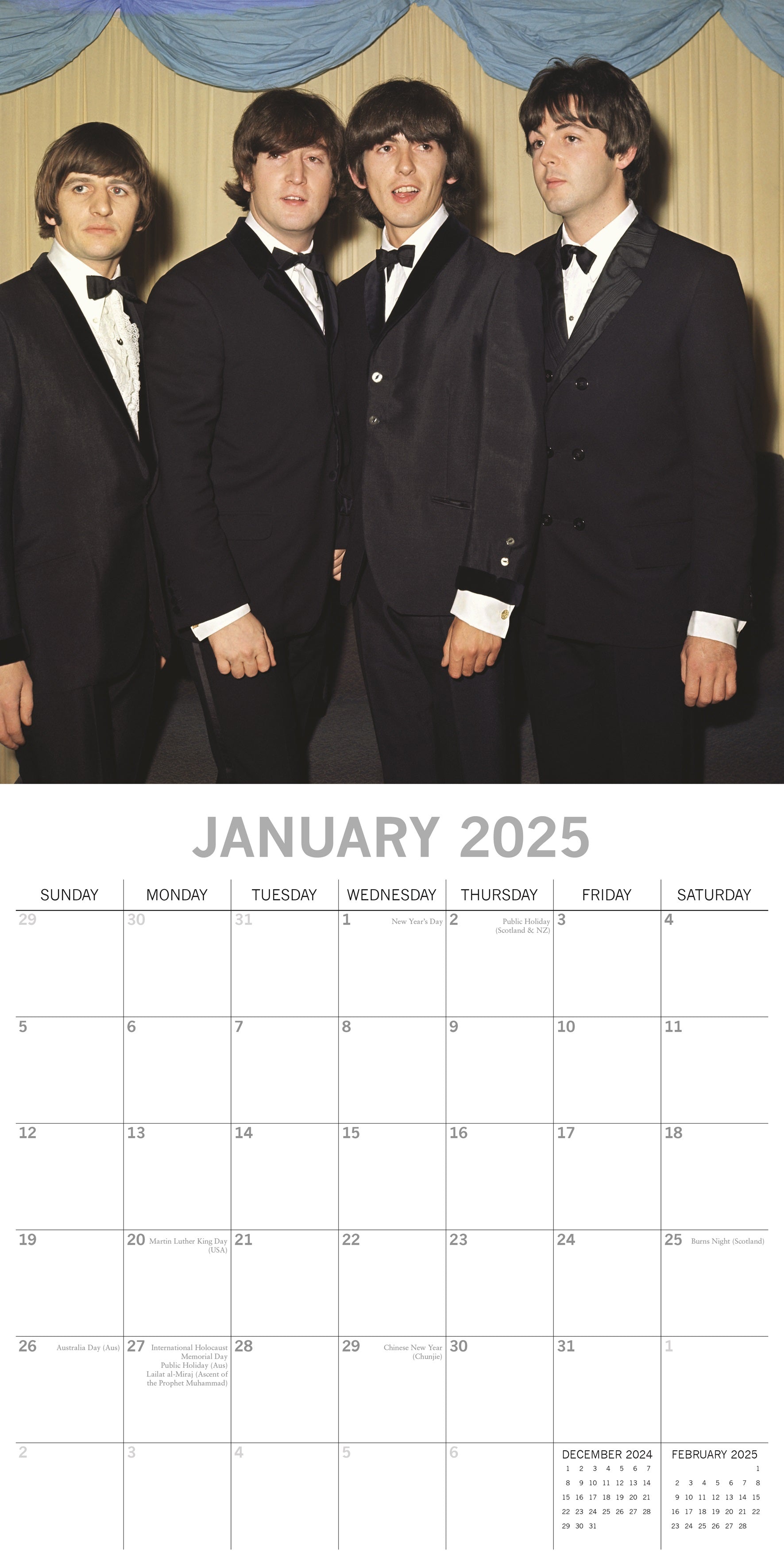 2025 The Beatles - Square Wall Calendar