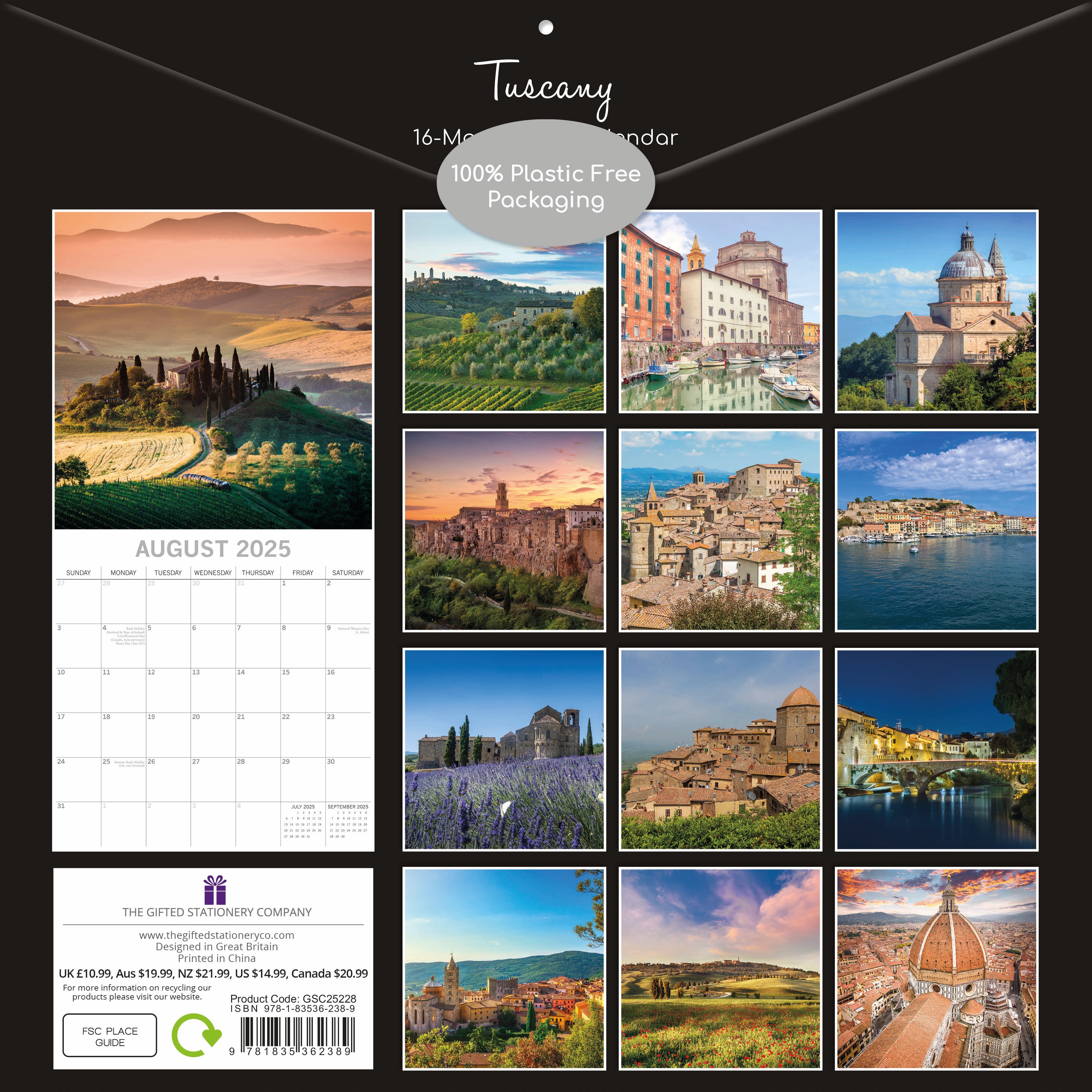 2025 Tuscany - Square Wall Calendar