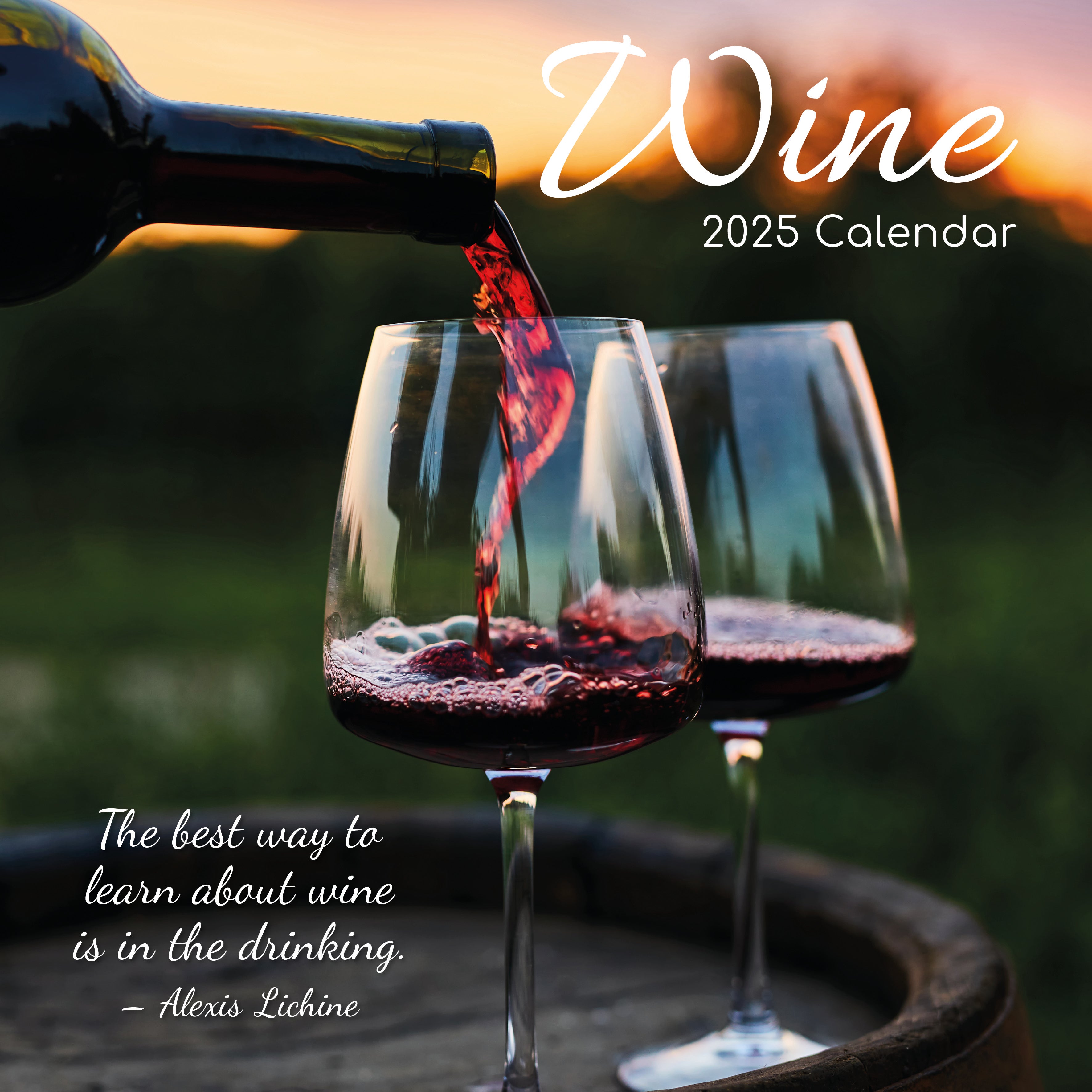 2025 Wine - Square Wall Calendar