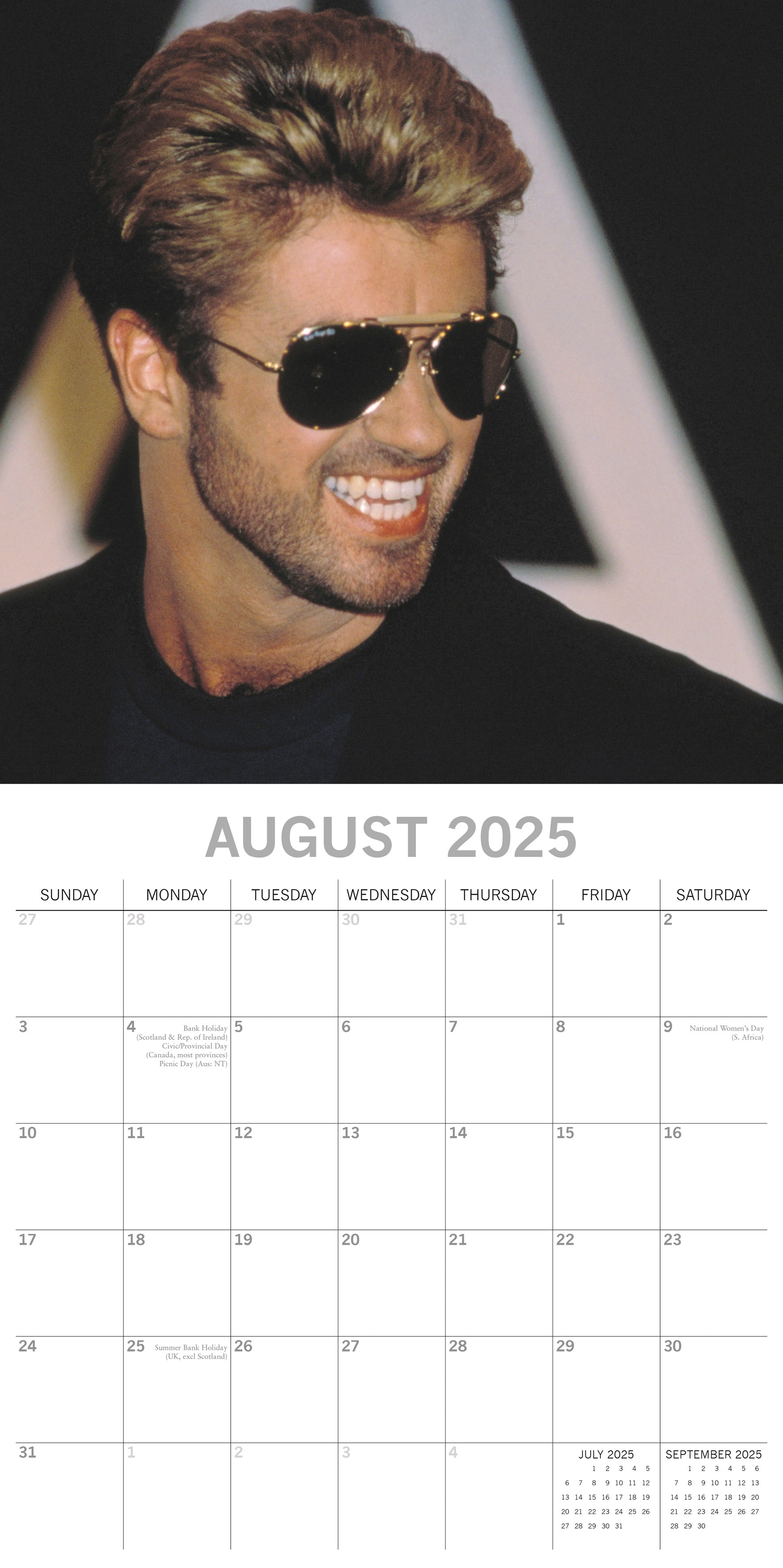 2025 George Michael - Square Wall Calendar