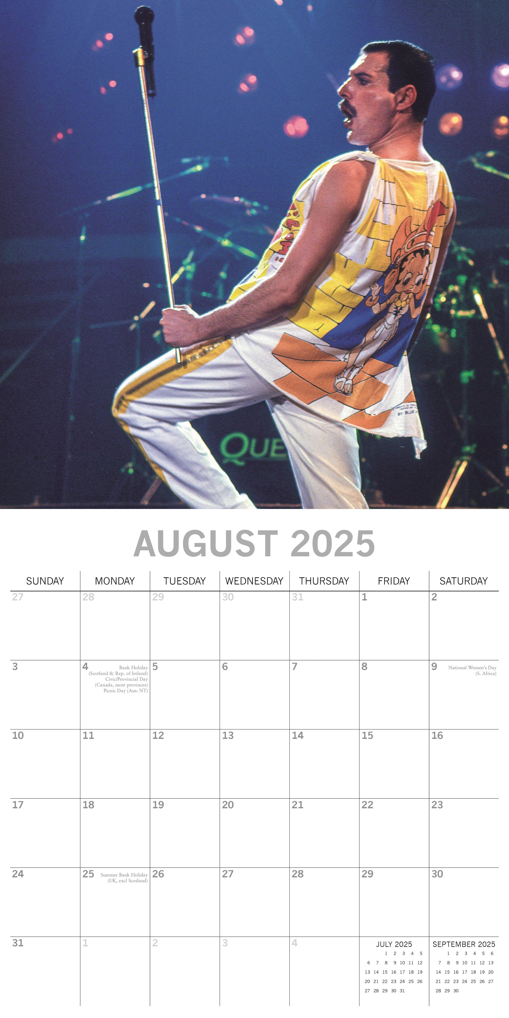 2025 Freddie Mercury - Square Wall Calendar