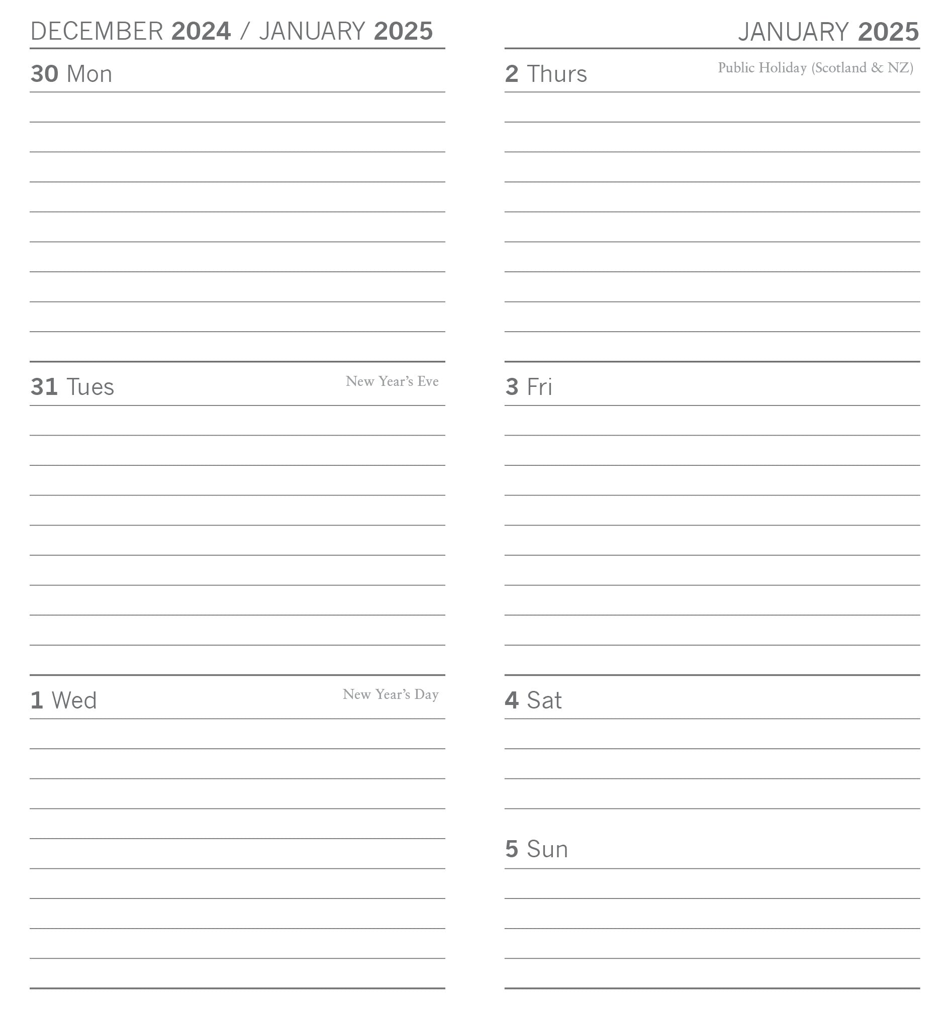 2025 Sea Breeze - Weekly Pocket Diary/Planner