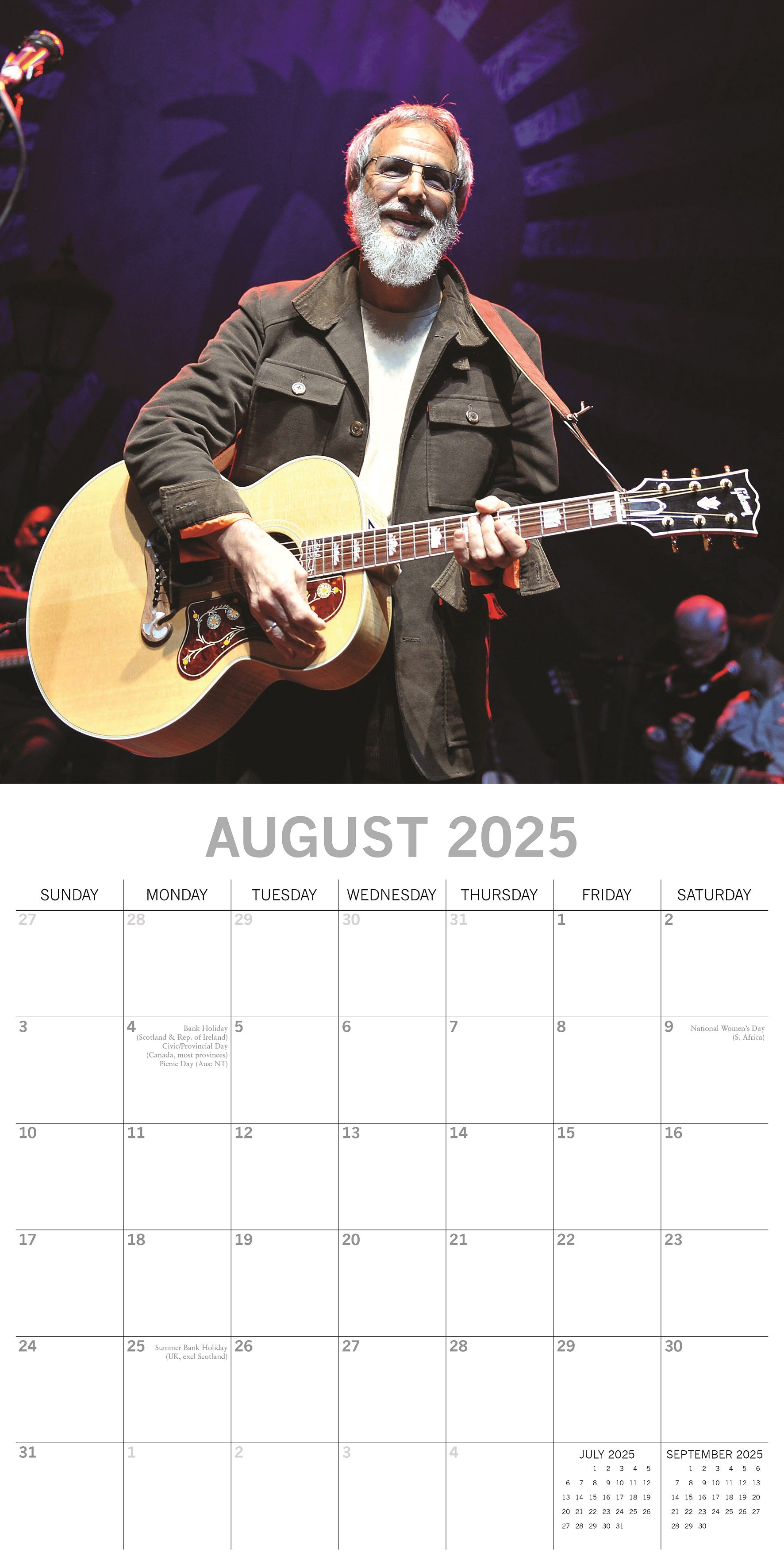 2025 Cat Stevens - Square Wall Calendar