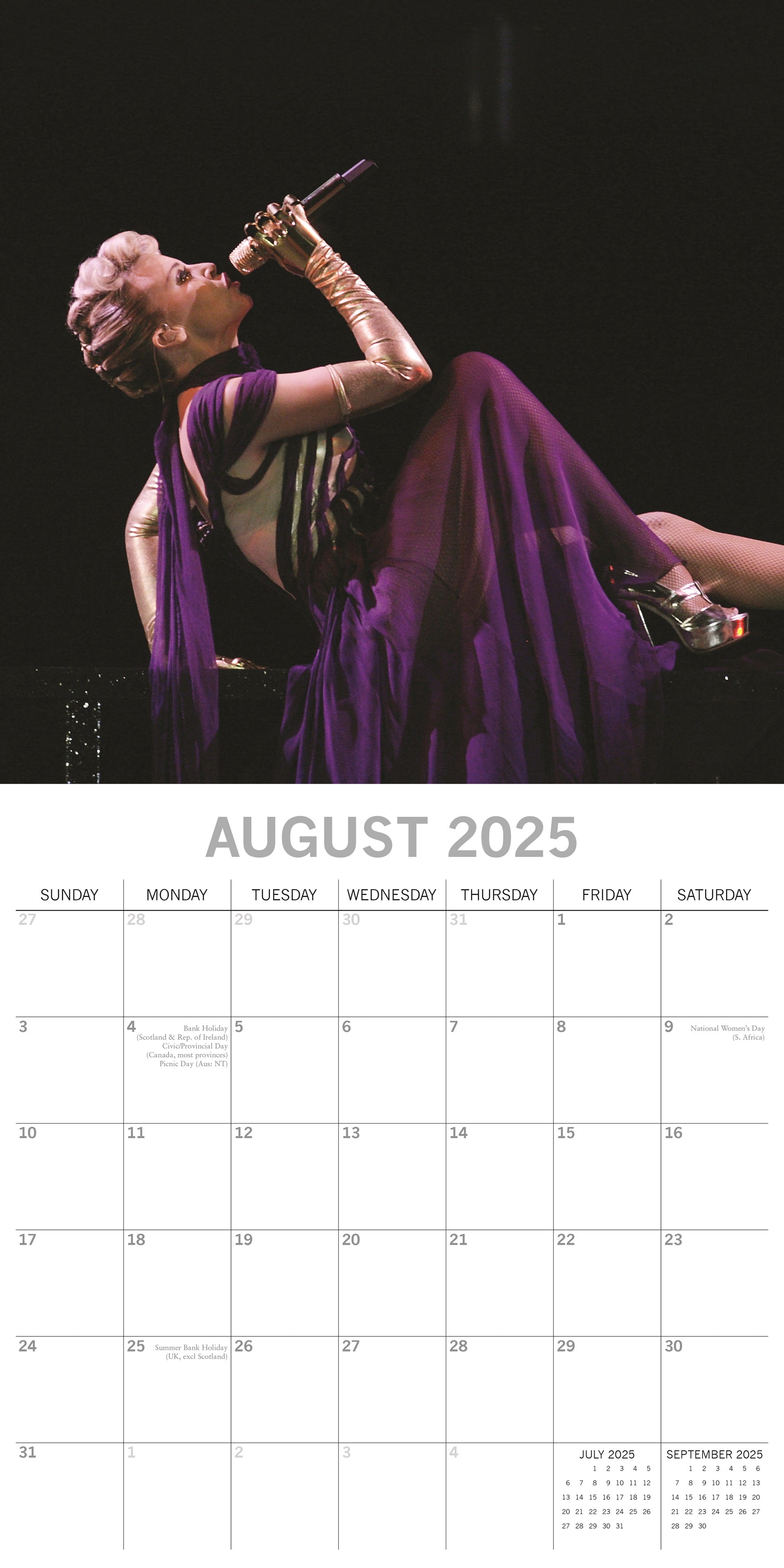 2025 Kylie Minogue - Square Wall Calendar