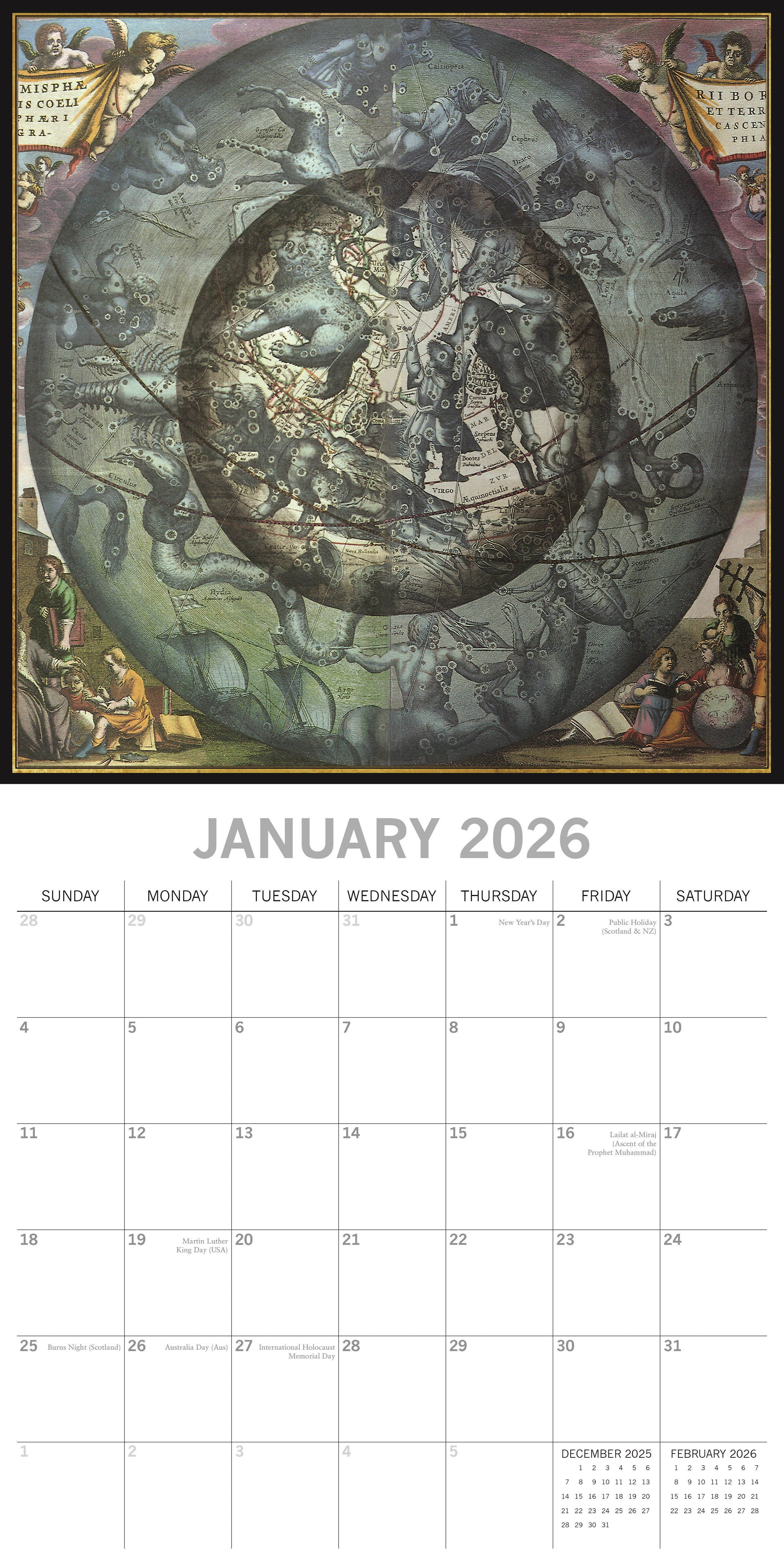 2026 Celestial - Square Wall Calendar