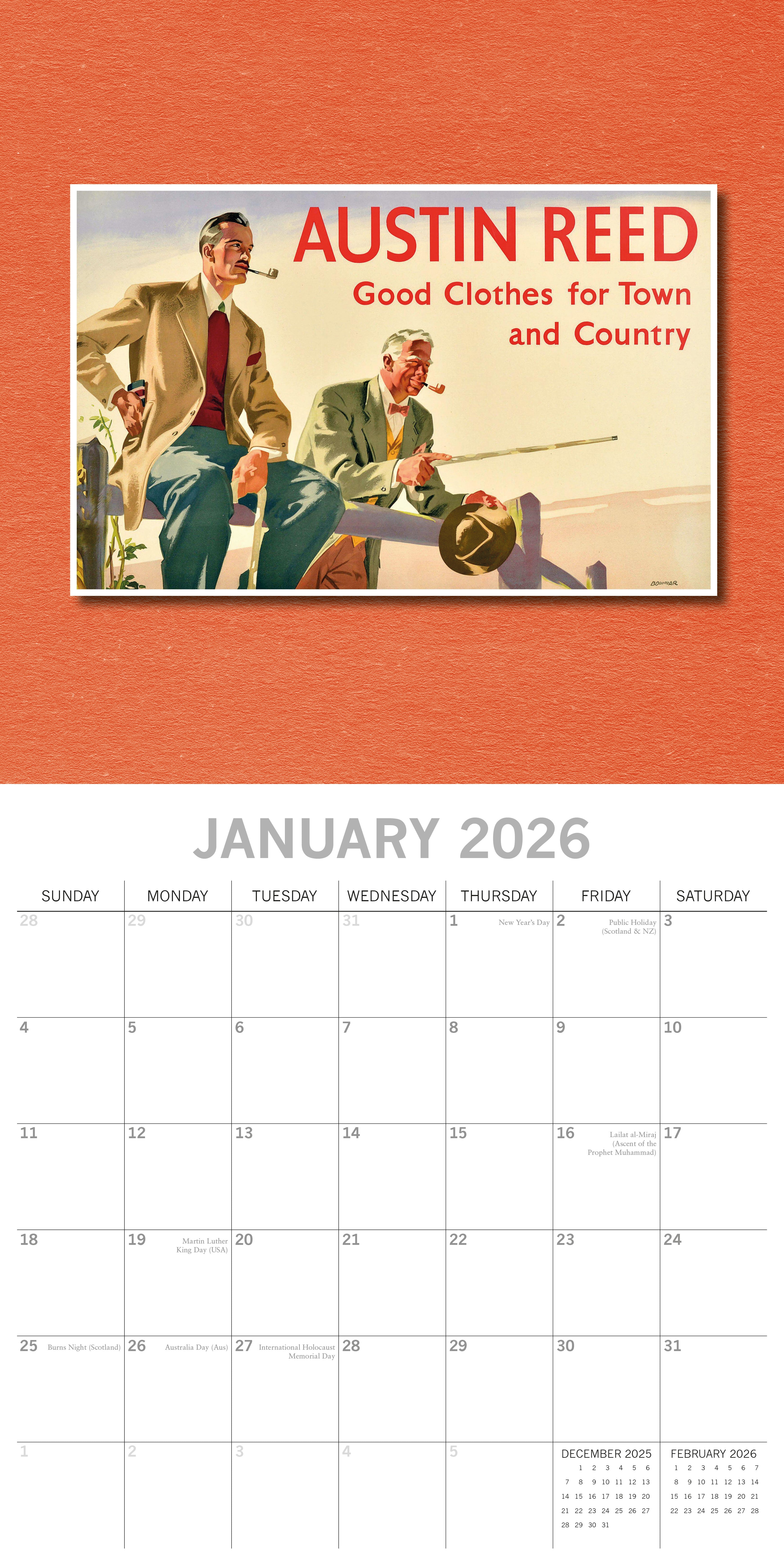 2026 Classic Advertising - Square Wall Calendar