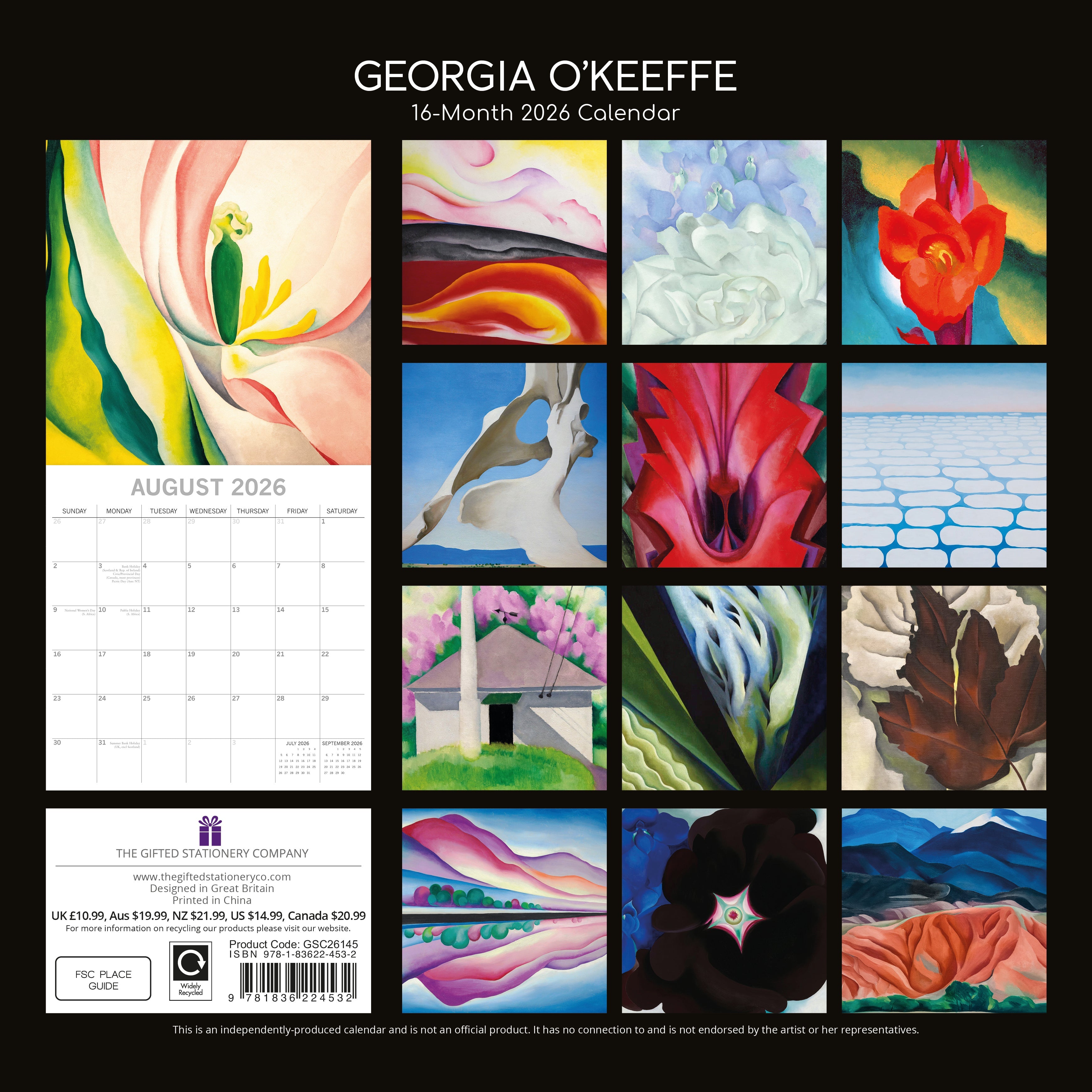 2026 Georgia O'Keeffe - Square Wall Calendar