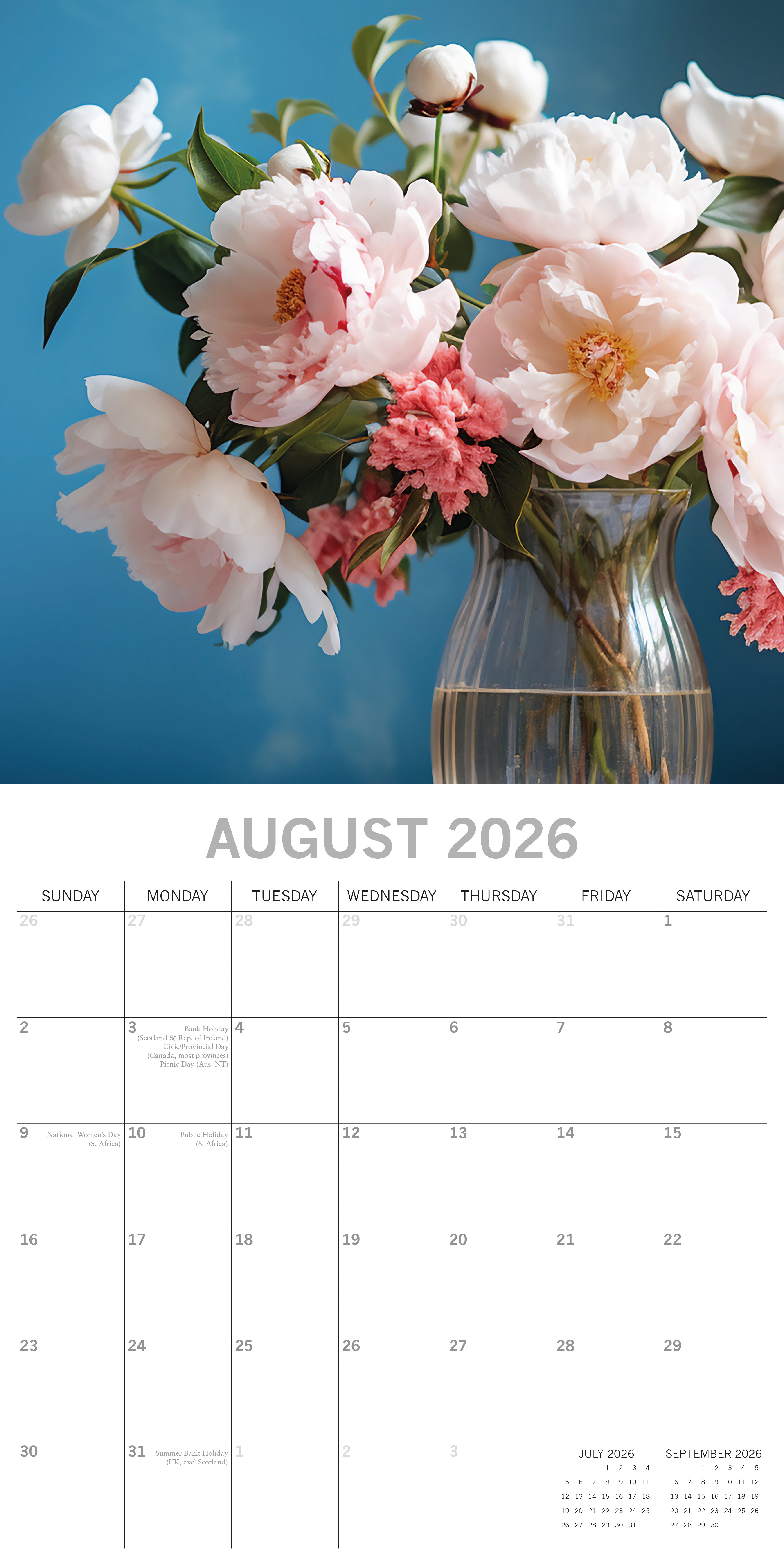 2026 Floral Collection - Square Wall Calendar