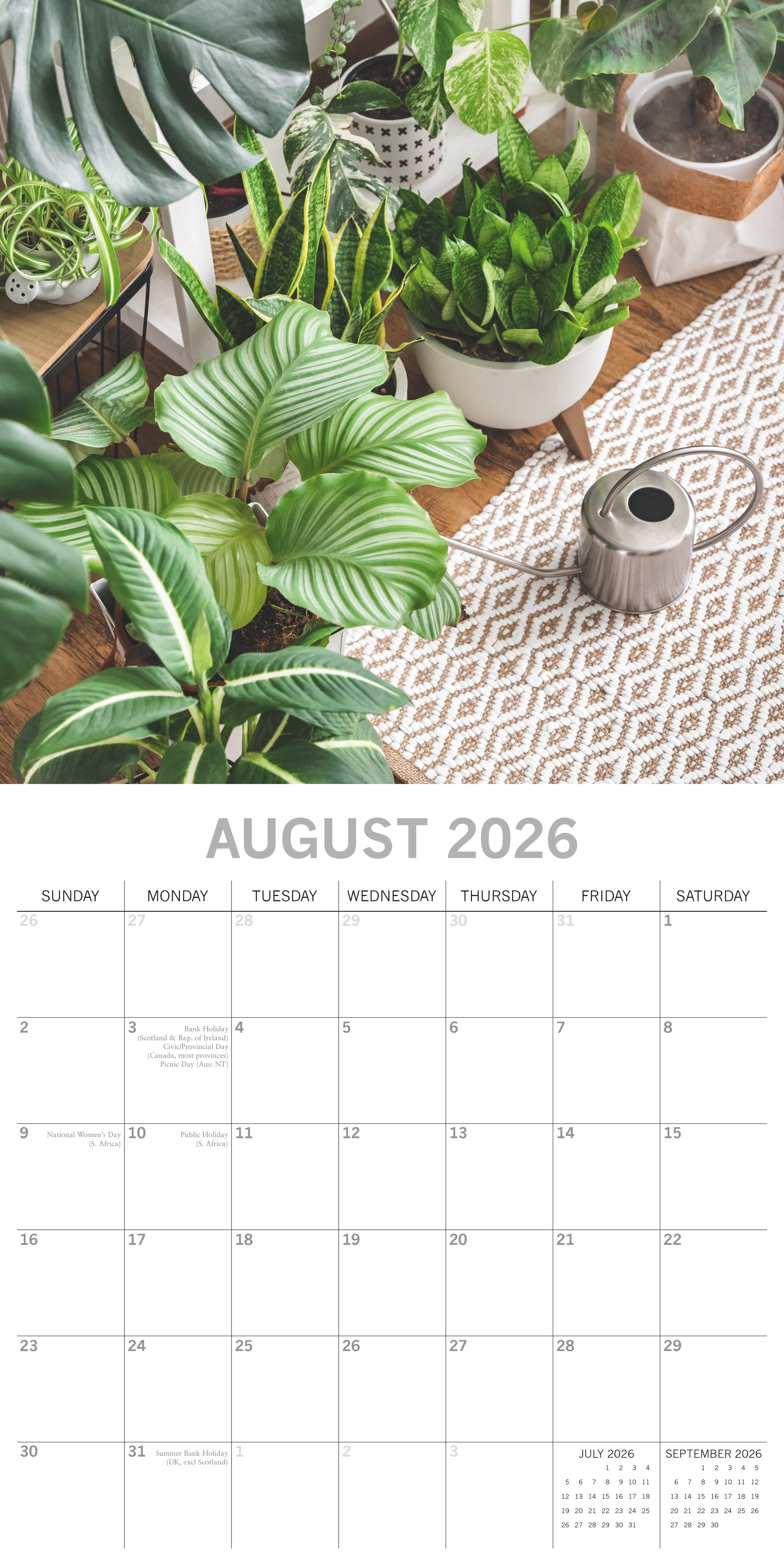 2026 House Plants - Square Wall Calendar