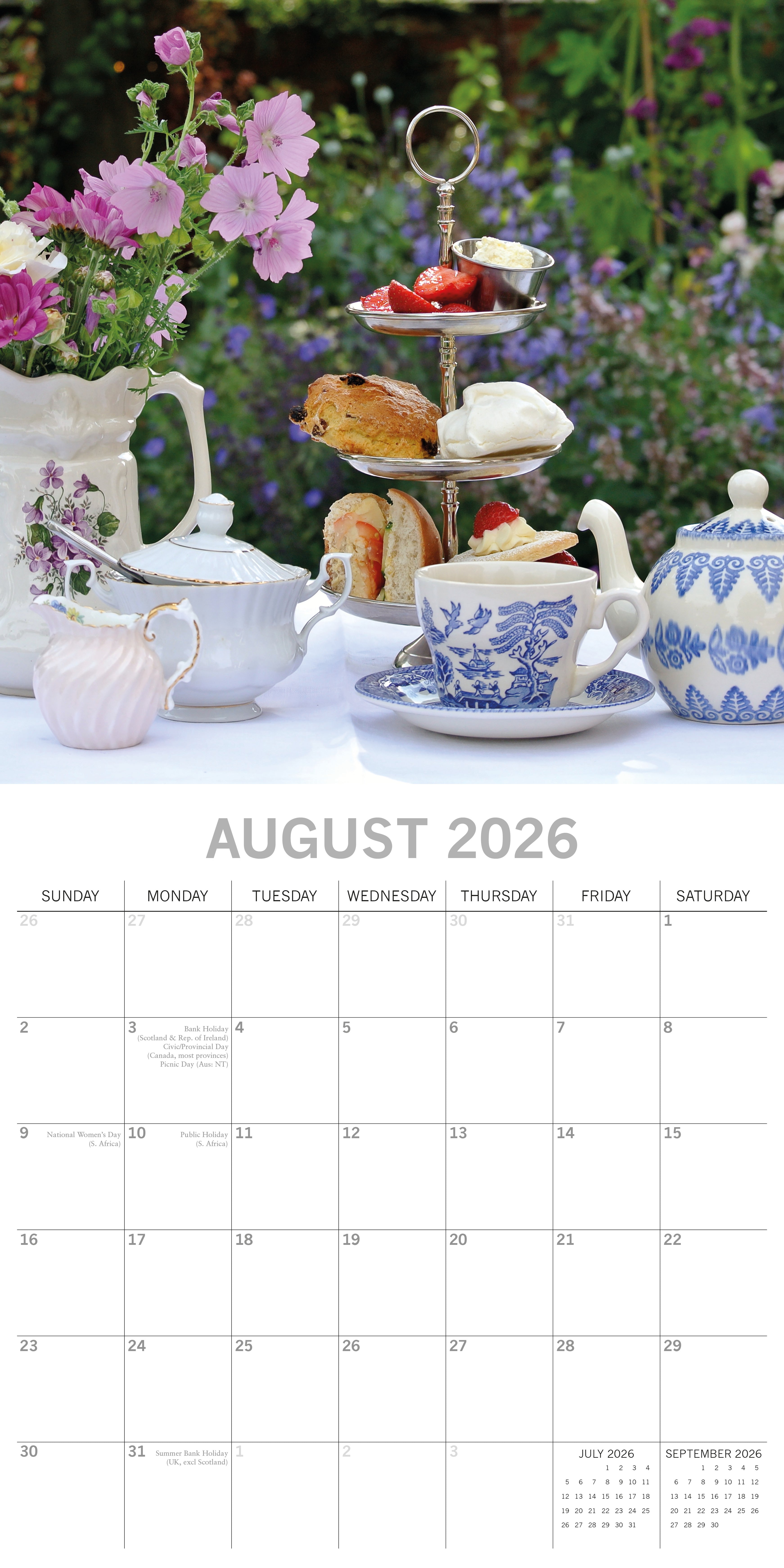 2026 Afternoon Tea - Square Wall Calendar
