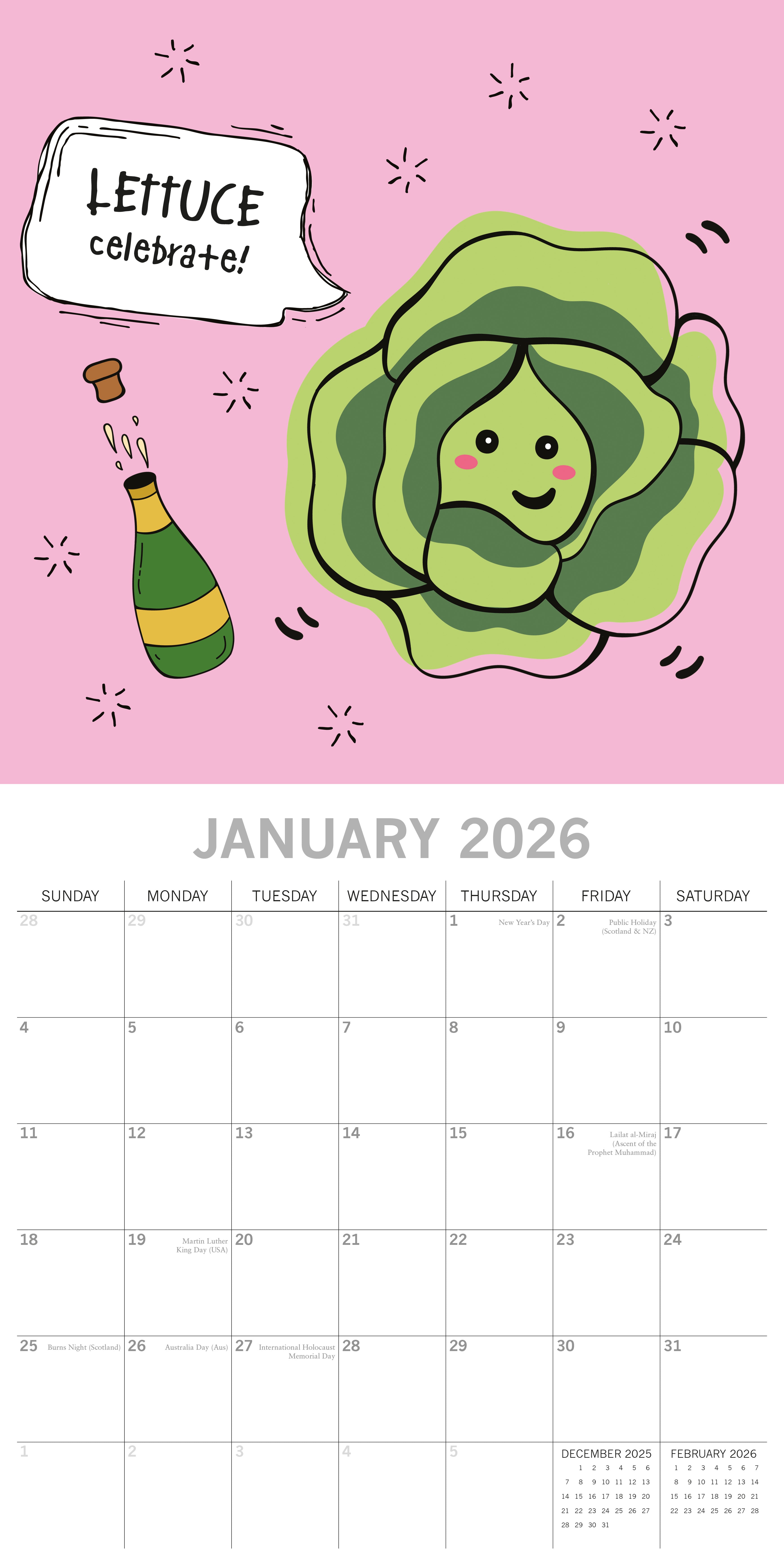 2026 Avo Great Day - Square Wall Calendar