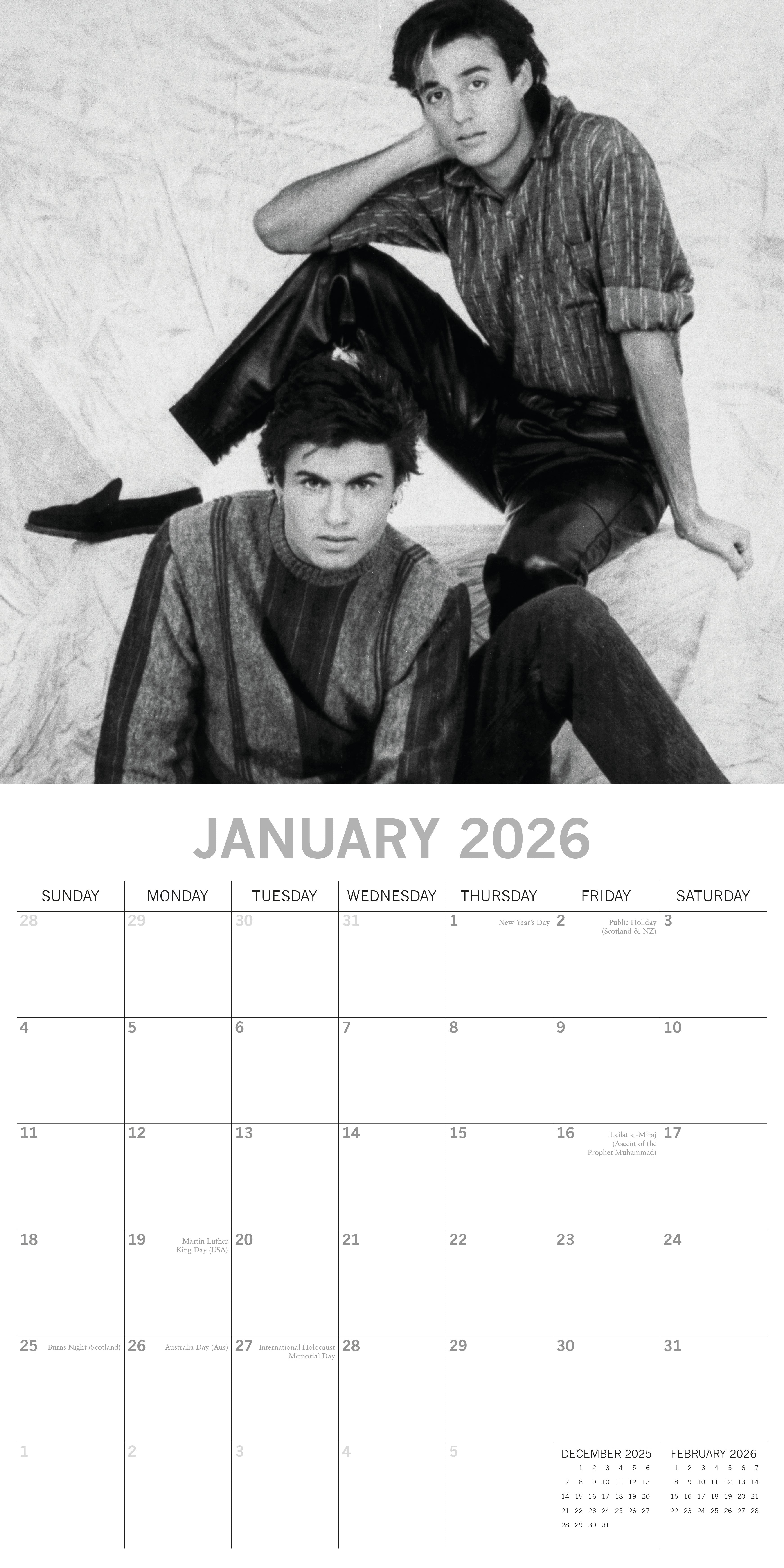2026 George Michael - Square Wall Calendar