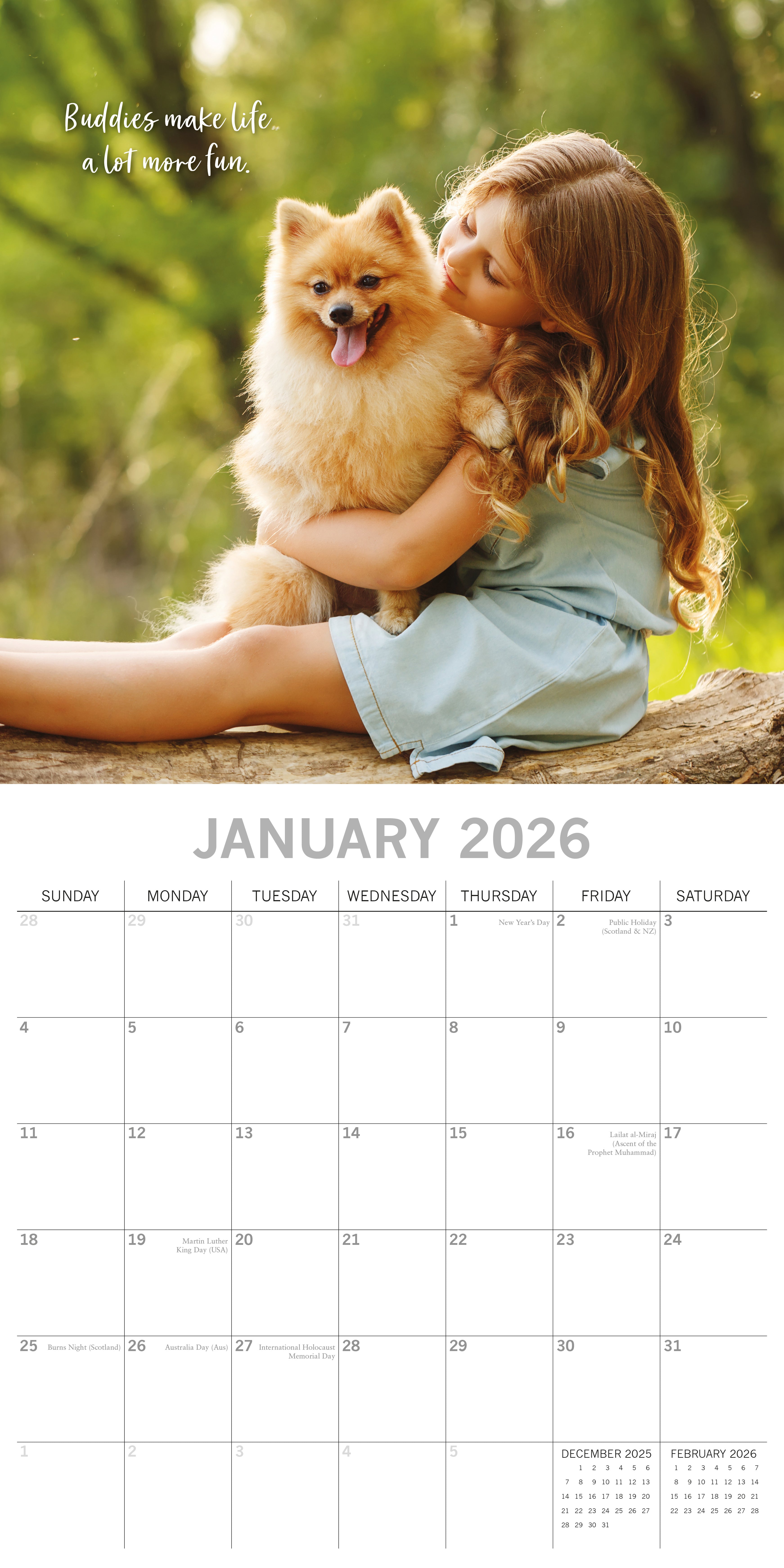 2026 Best Buddies - Square Wall Calendar