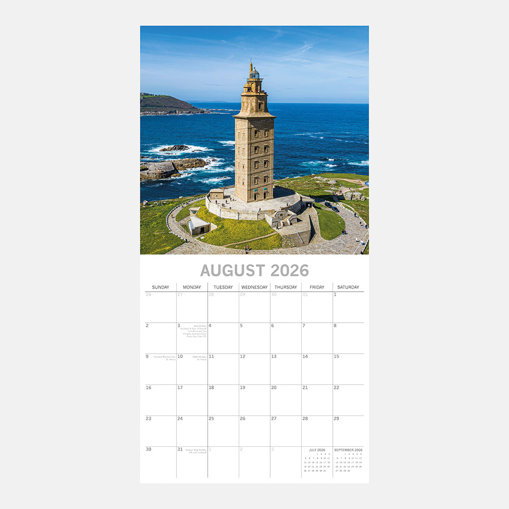 2026 Lighthouses - Square Wall Calendar