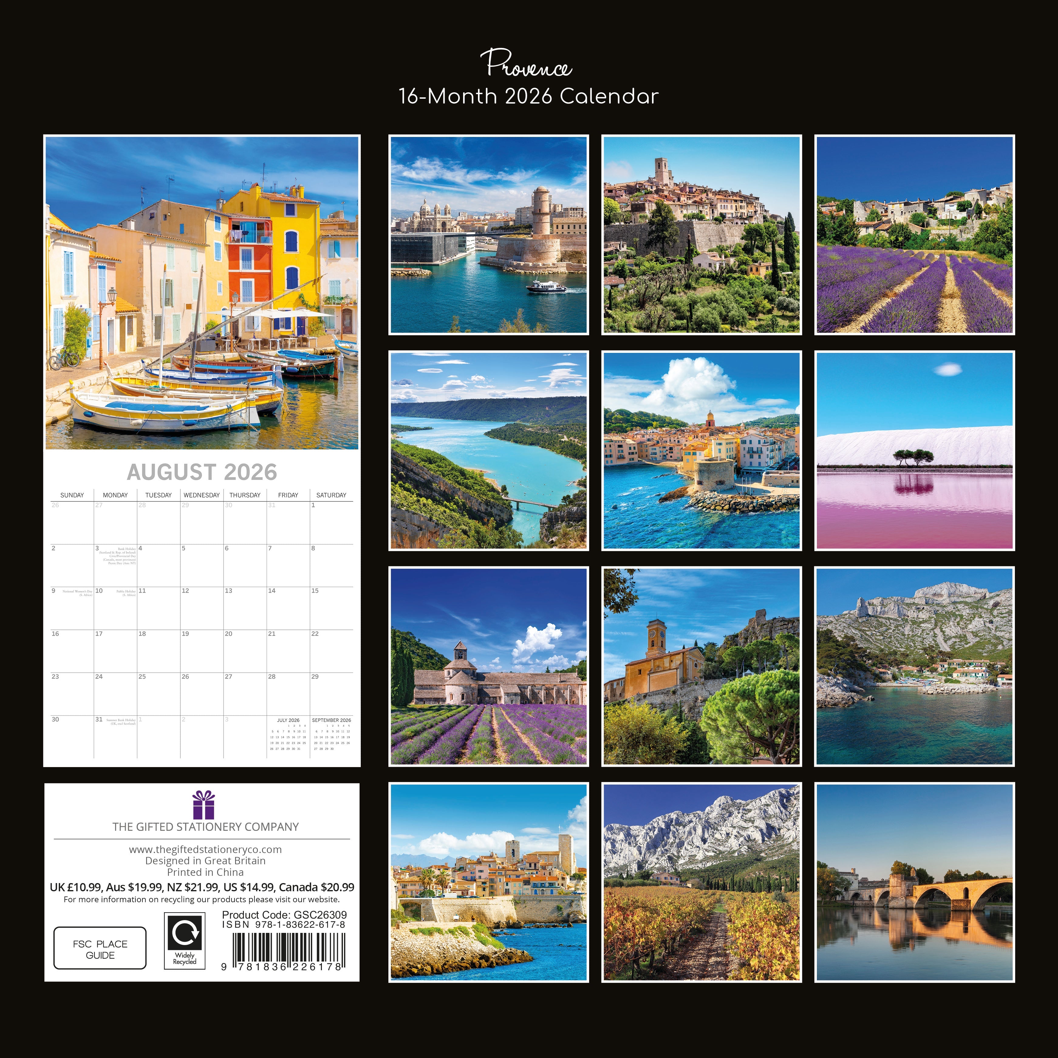 2026 Provence - Square Wall Calendar