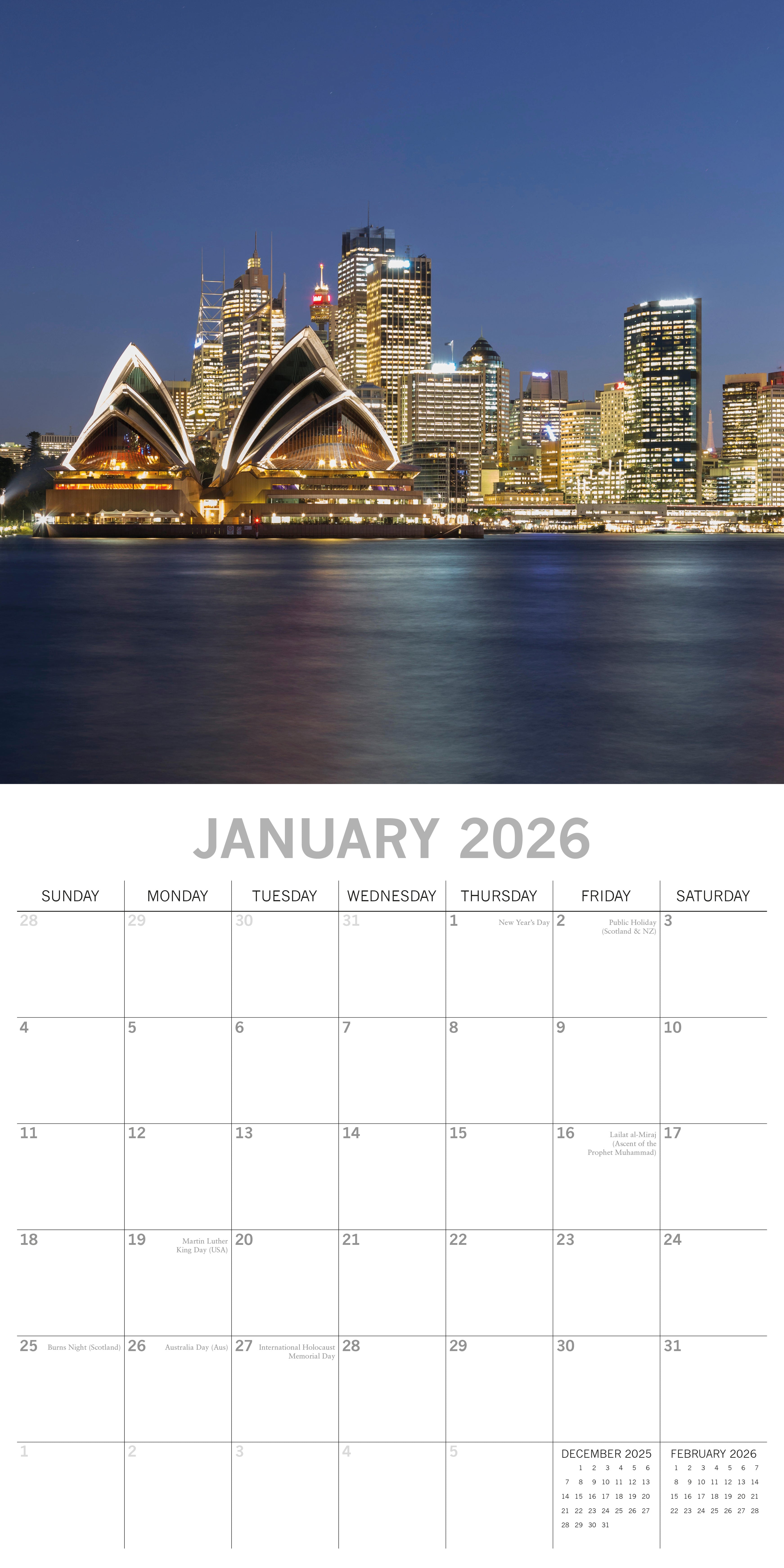 2026 Sydney - Square Wall Calendar