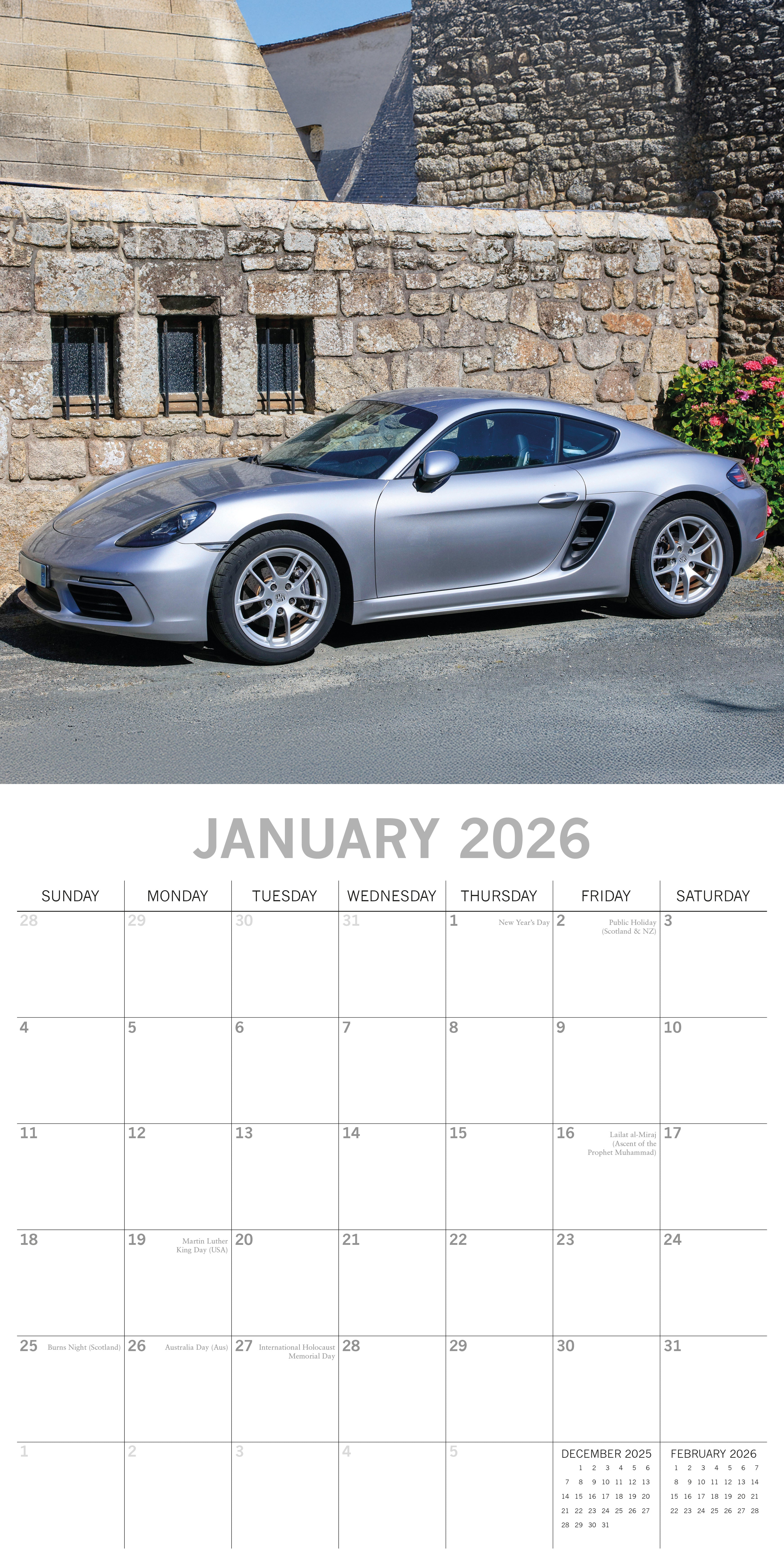 2026 Porsche - Square Wall Calendar