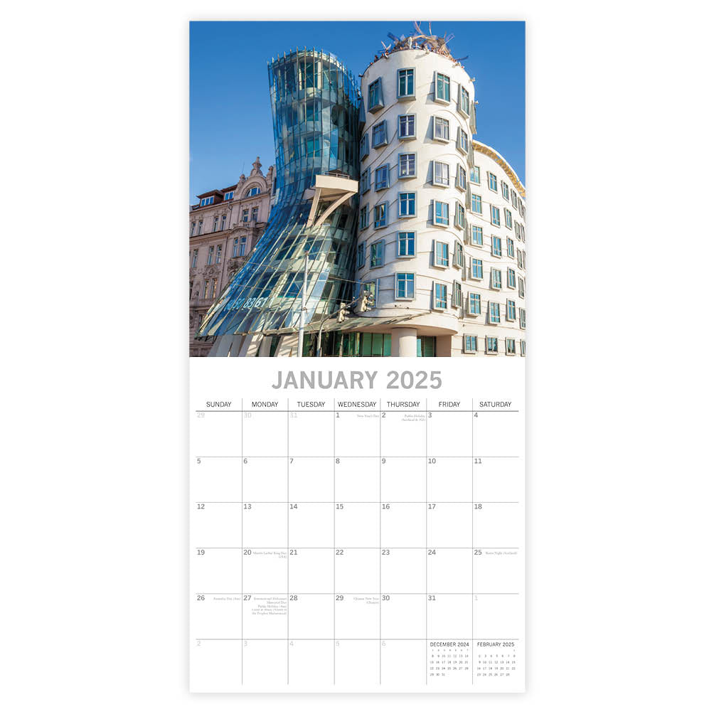 2025 Amazing Architecture - Square Wall Calendar