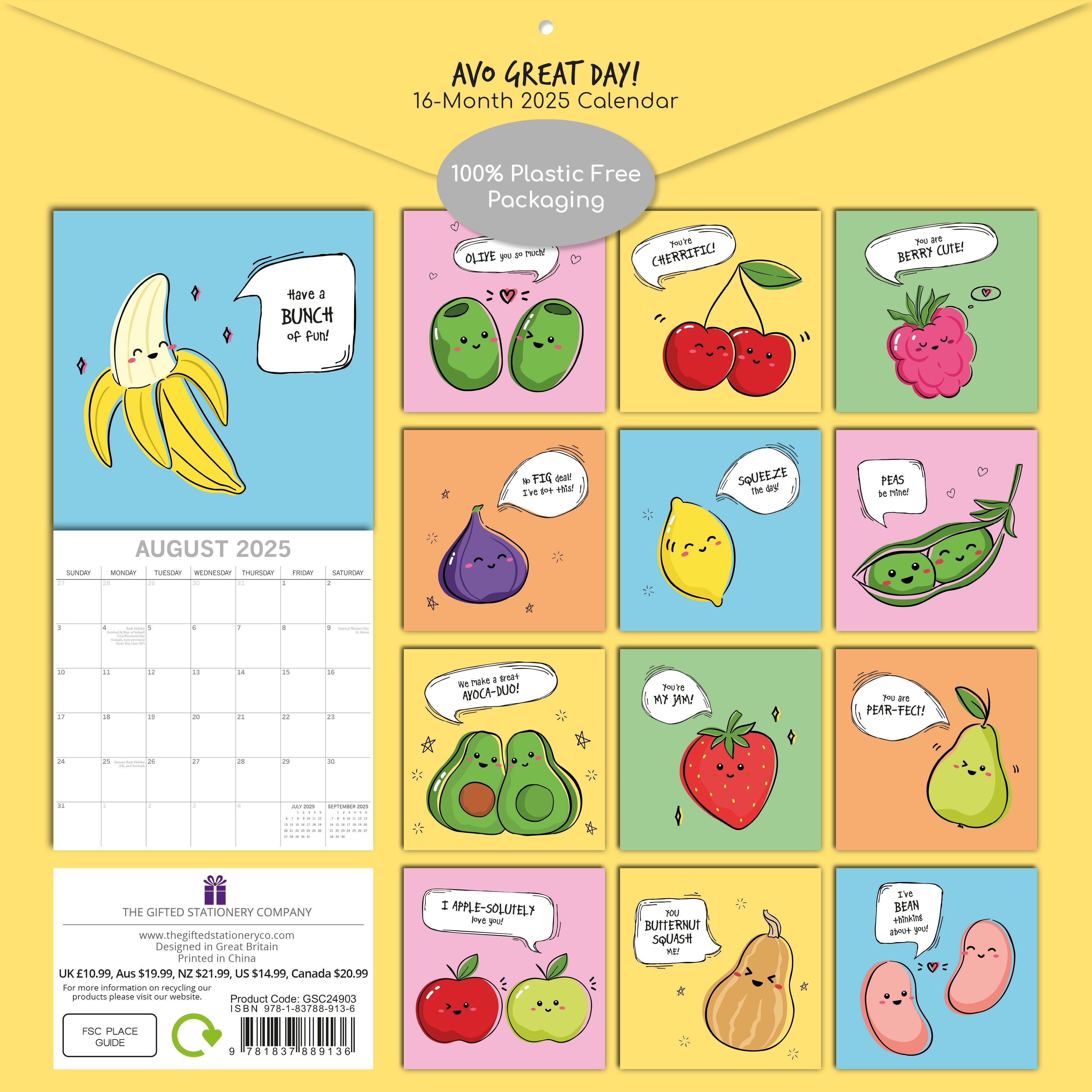 2025 Avo Great Day - Square Wall Calendar