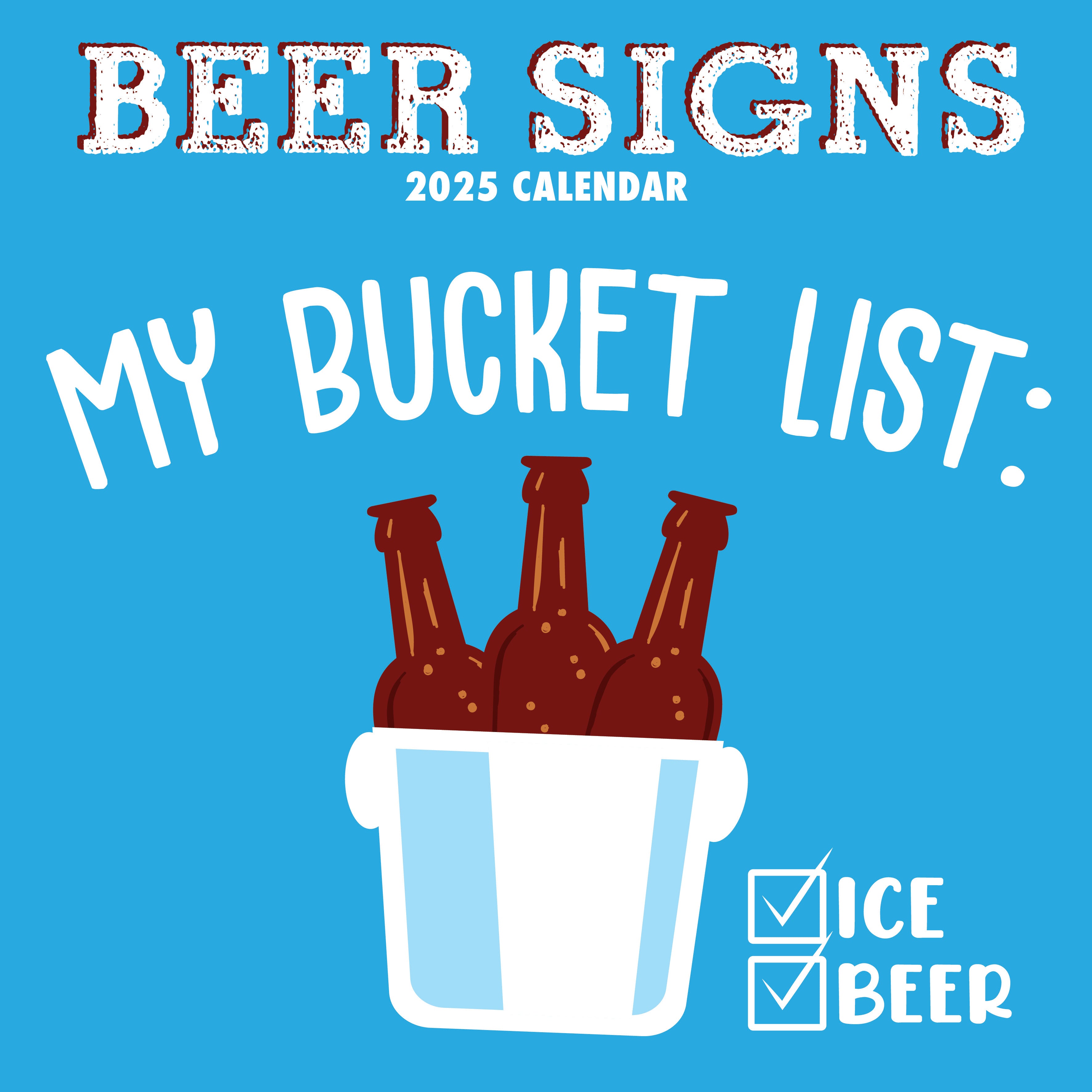 2025 Beer Signs - Square Wall Calendar