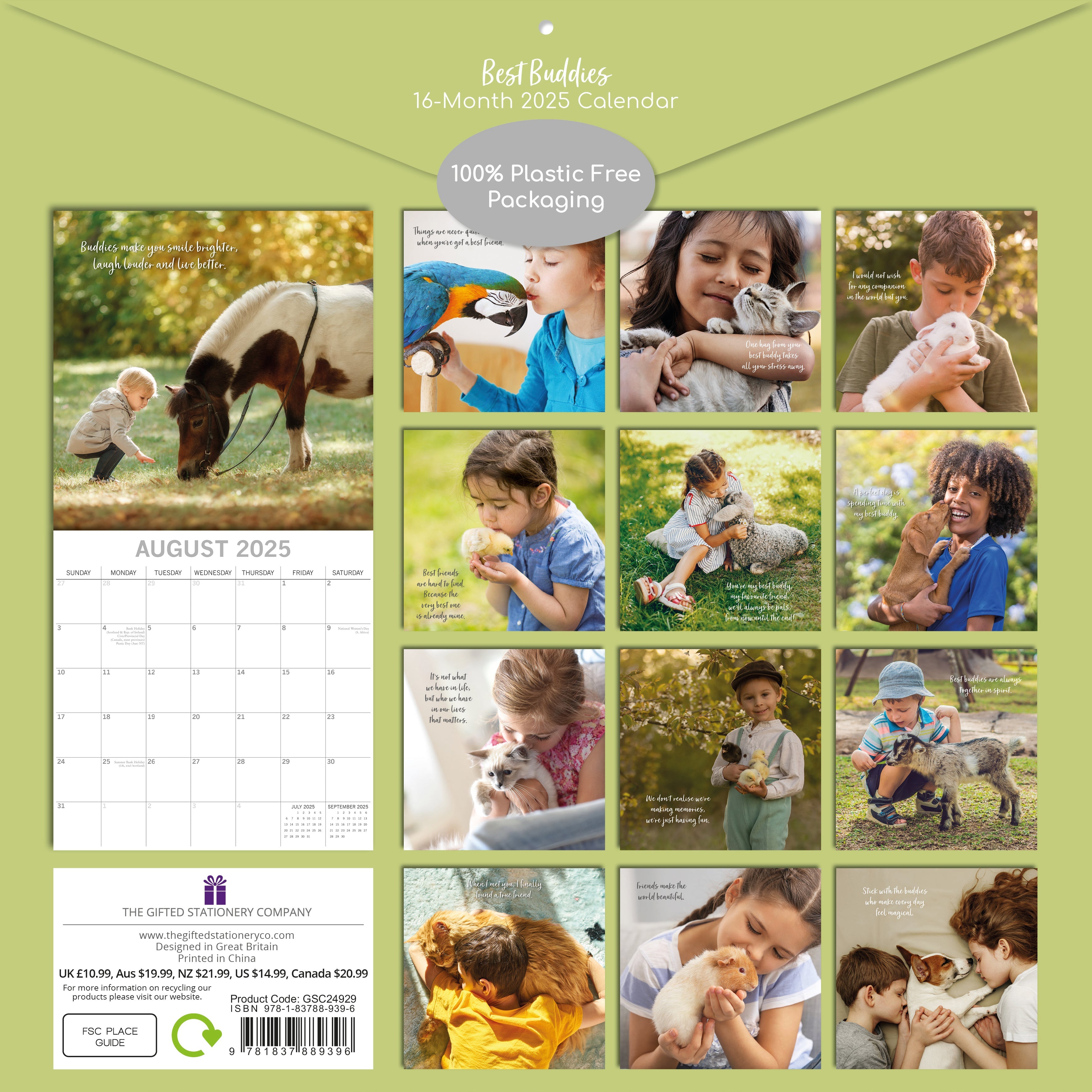 2025 Best Buddies - Square Wall Calendar