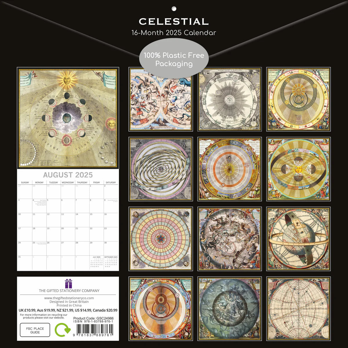 2025 Celestial - Square Wall Calendar