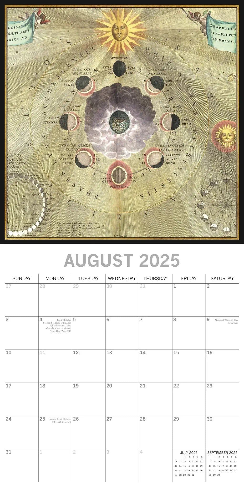 2025 Celestial - Square Wall Calendar