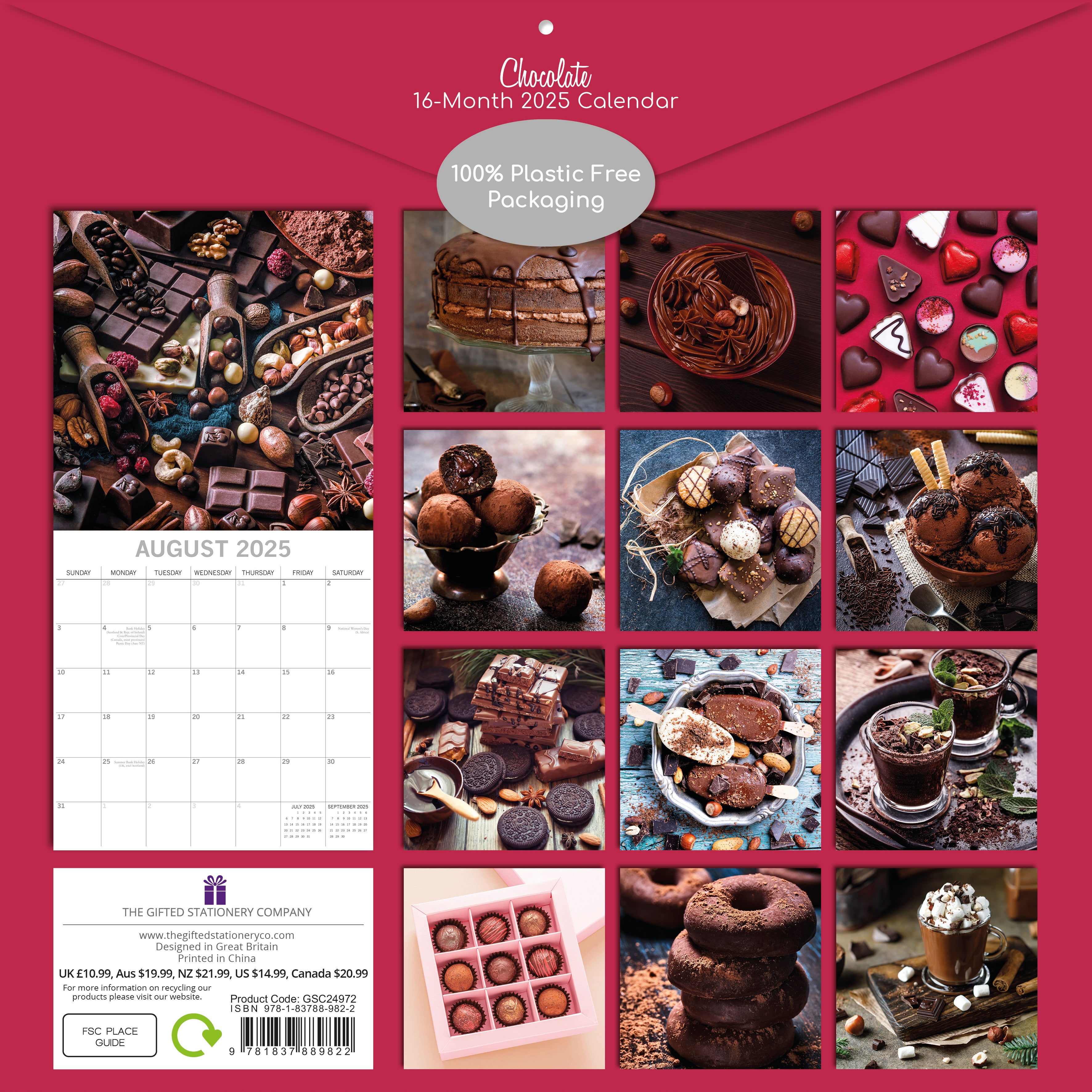 2025 Chocolate - Square Wall Calendar